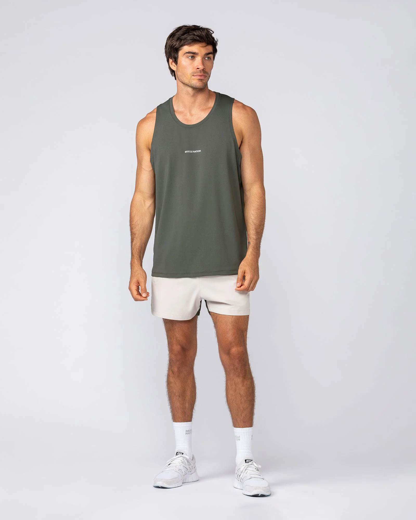Stride 3.5" Shorts - Cream / Dark Khaki - Image 5