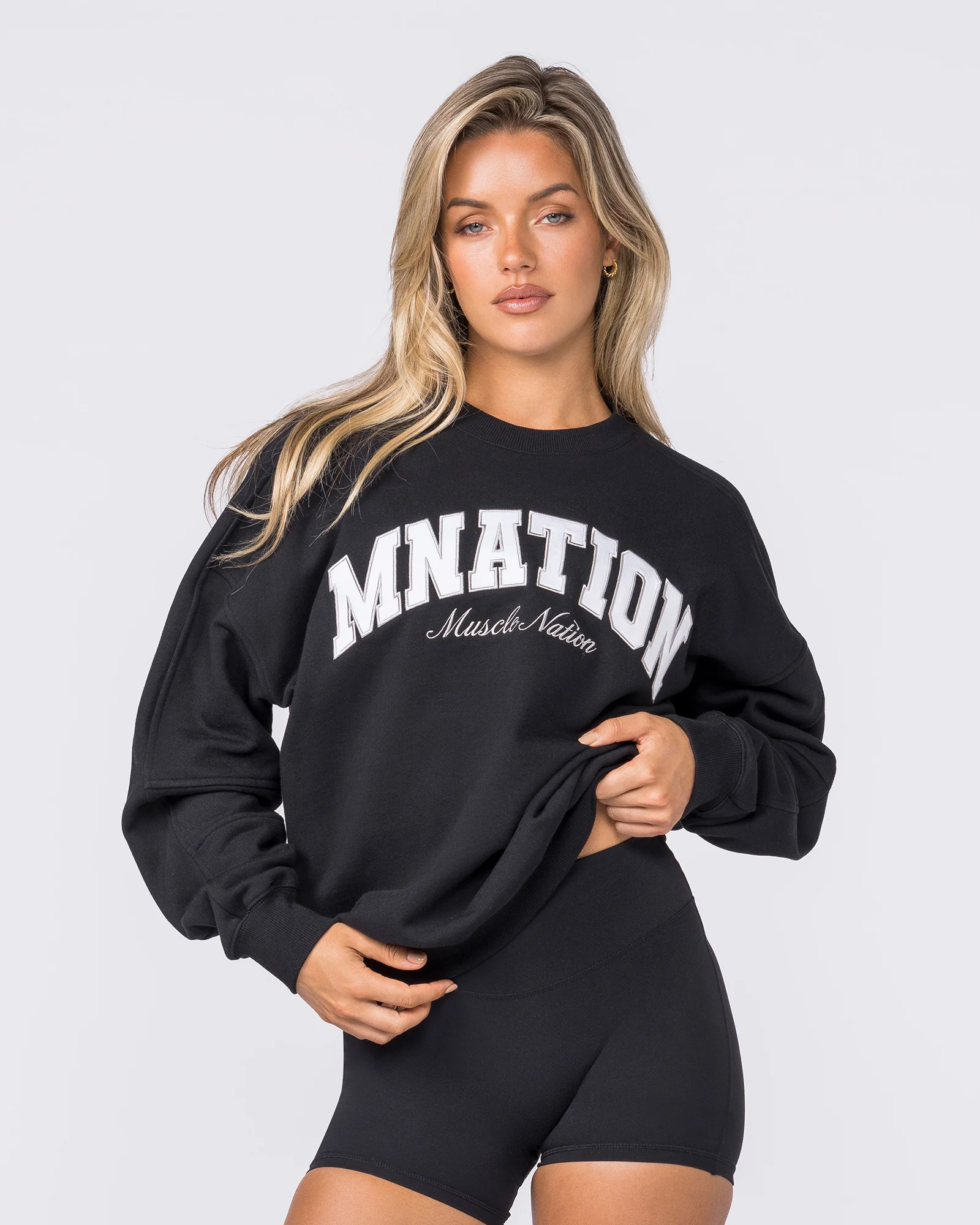 Studio Boxy Pullover - Black - Image 3