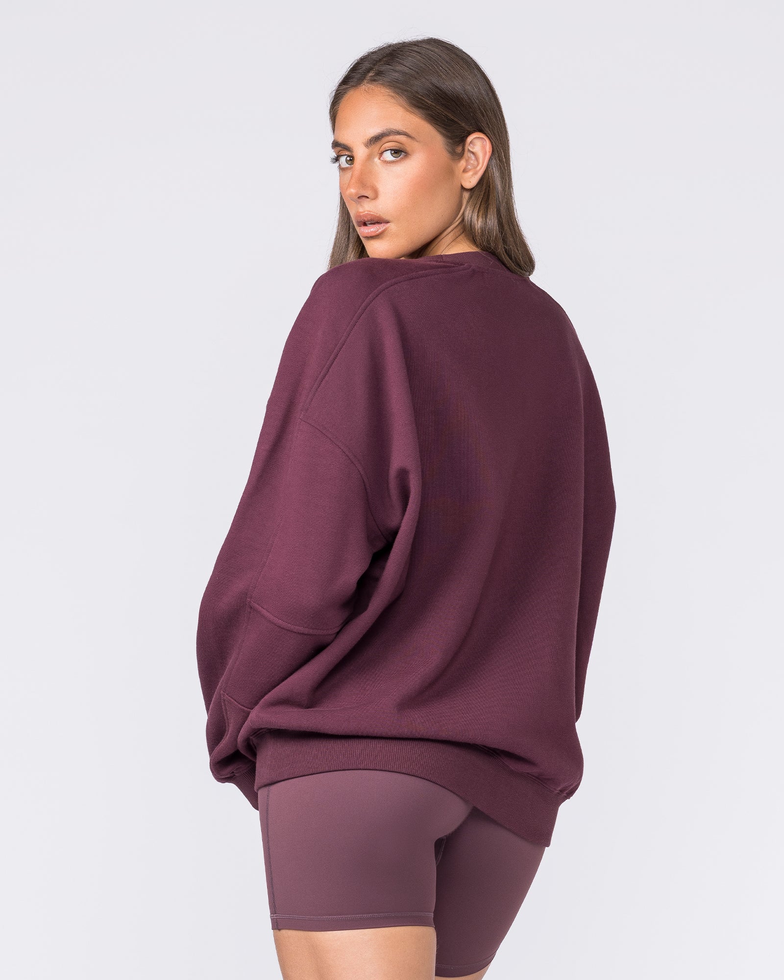 Studio Boxy Pullover - Dark Cherry - Image 2