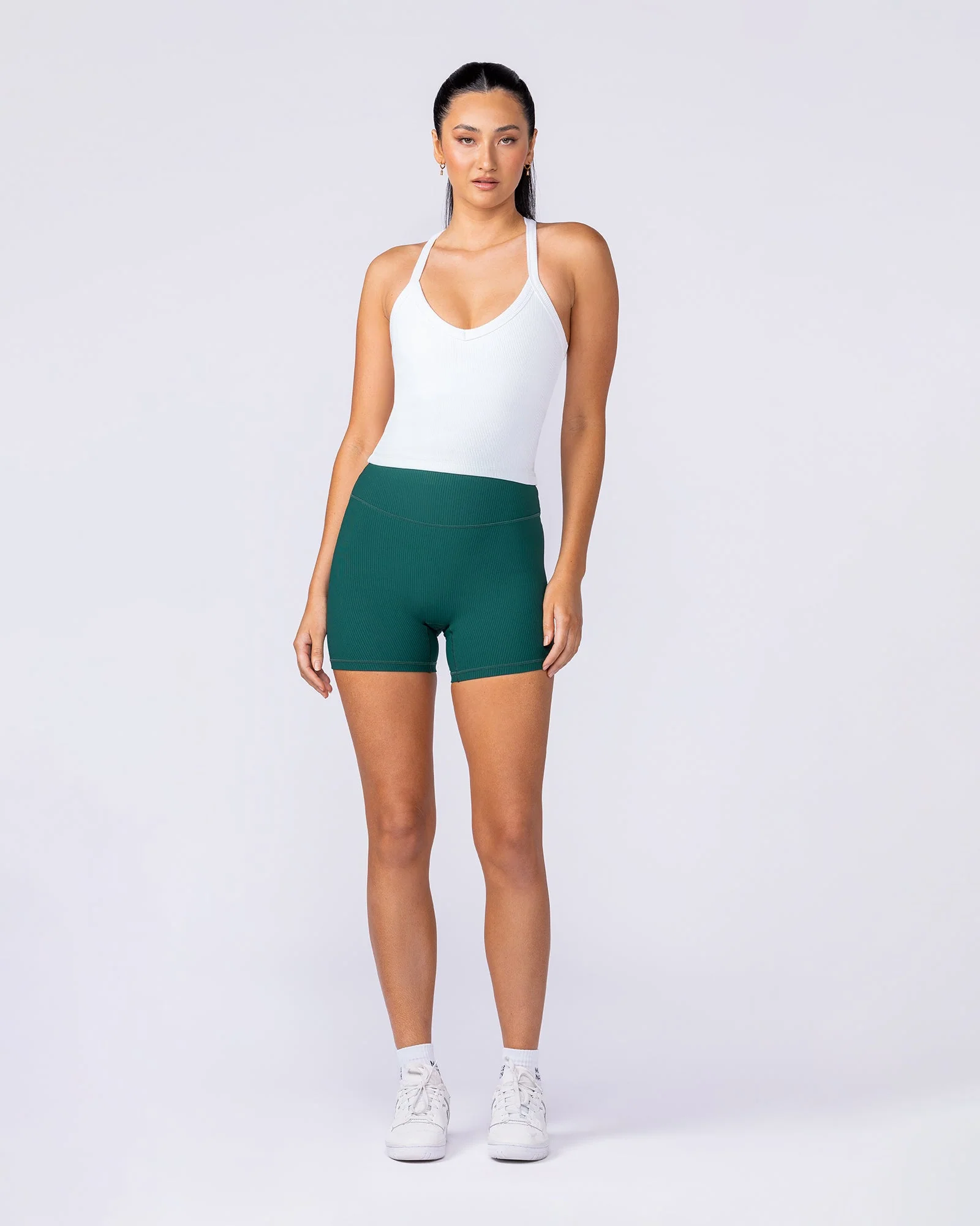 Stunner Rib Bra Tank - White - Image 5