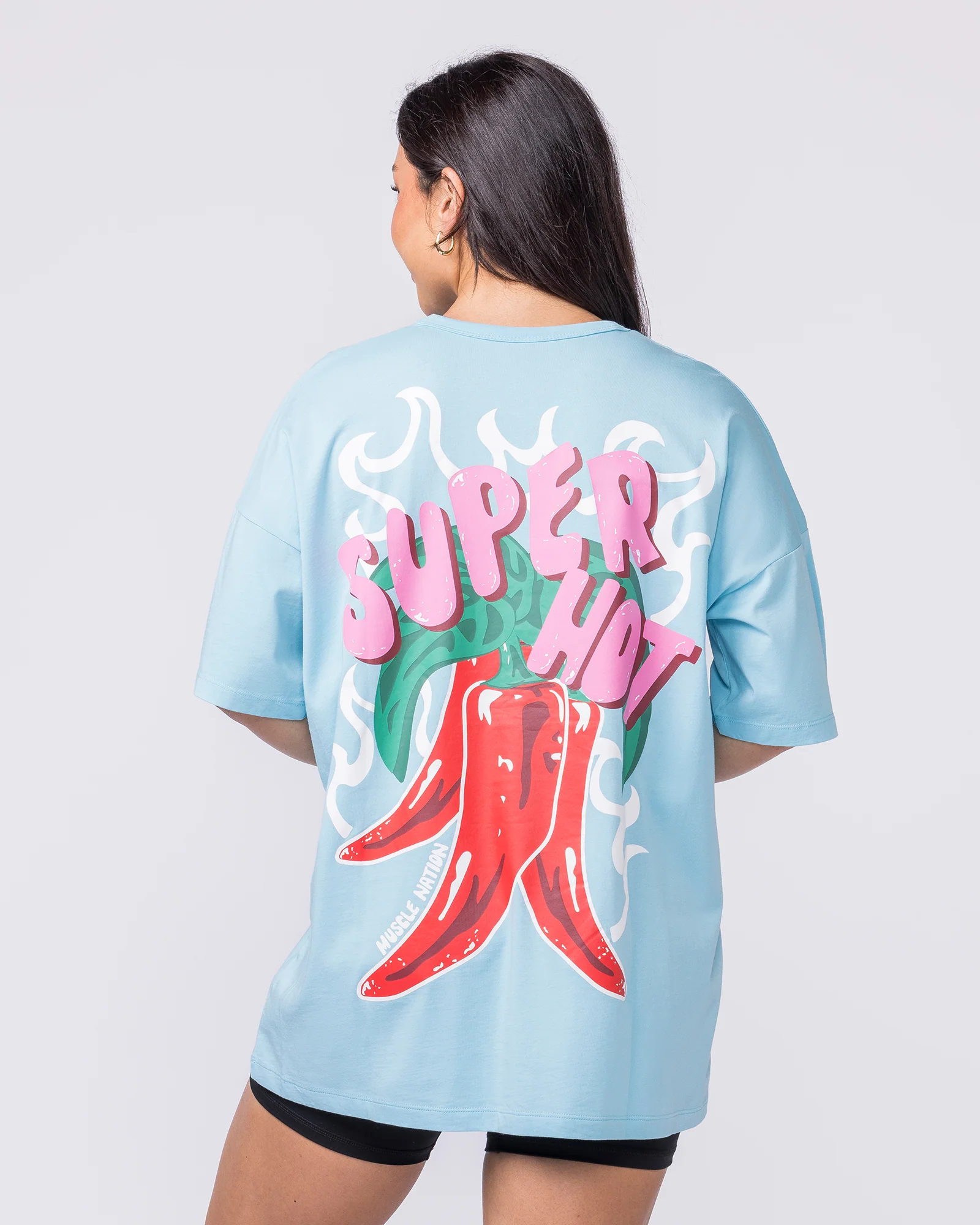 Super Hot Oversized Tee - Lagoon - Image 5