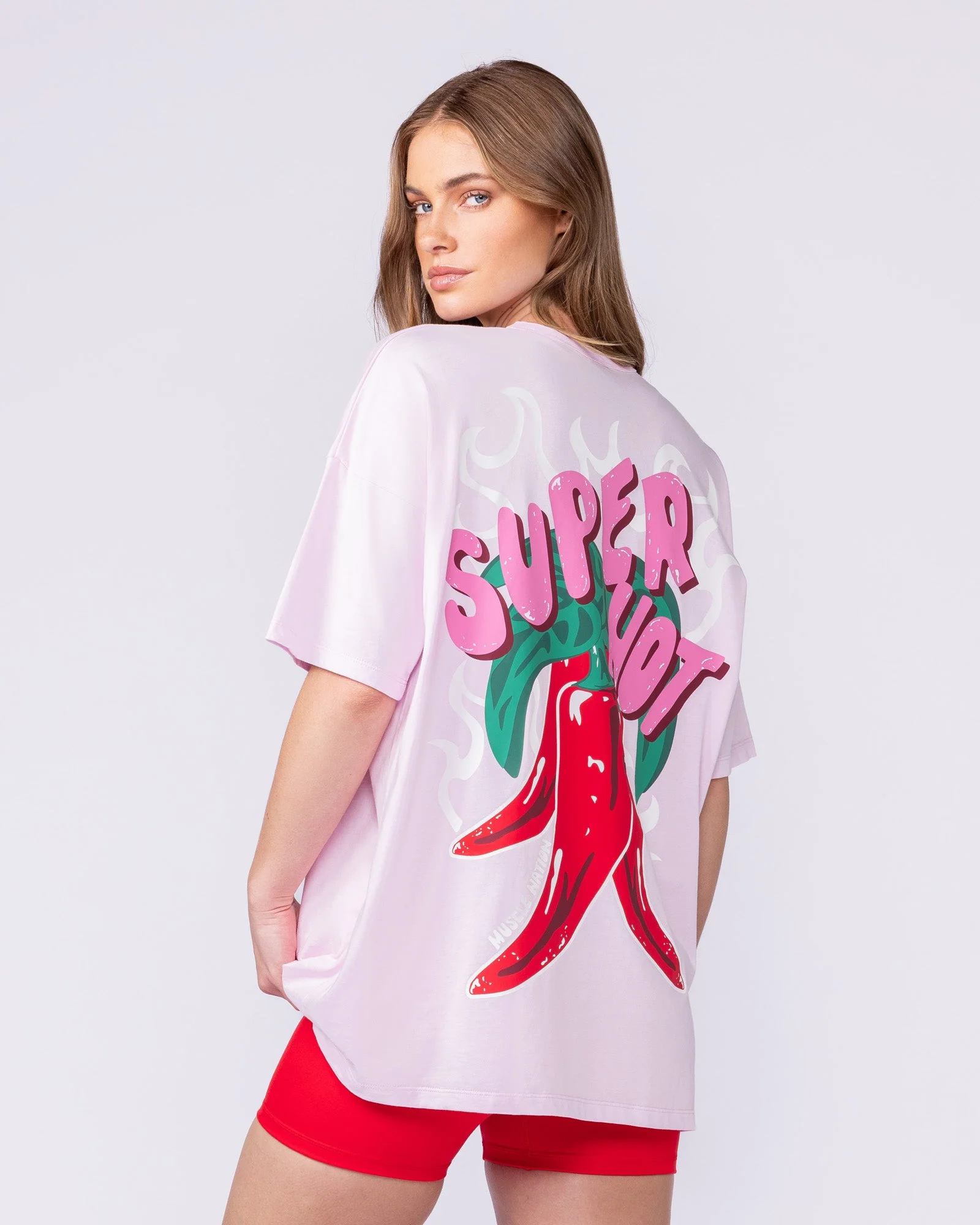 Super Hot Oversized Tee - Pink Lady - Image 3