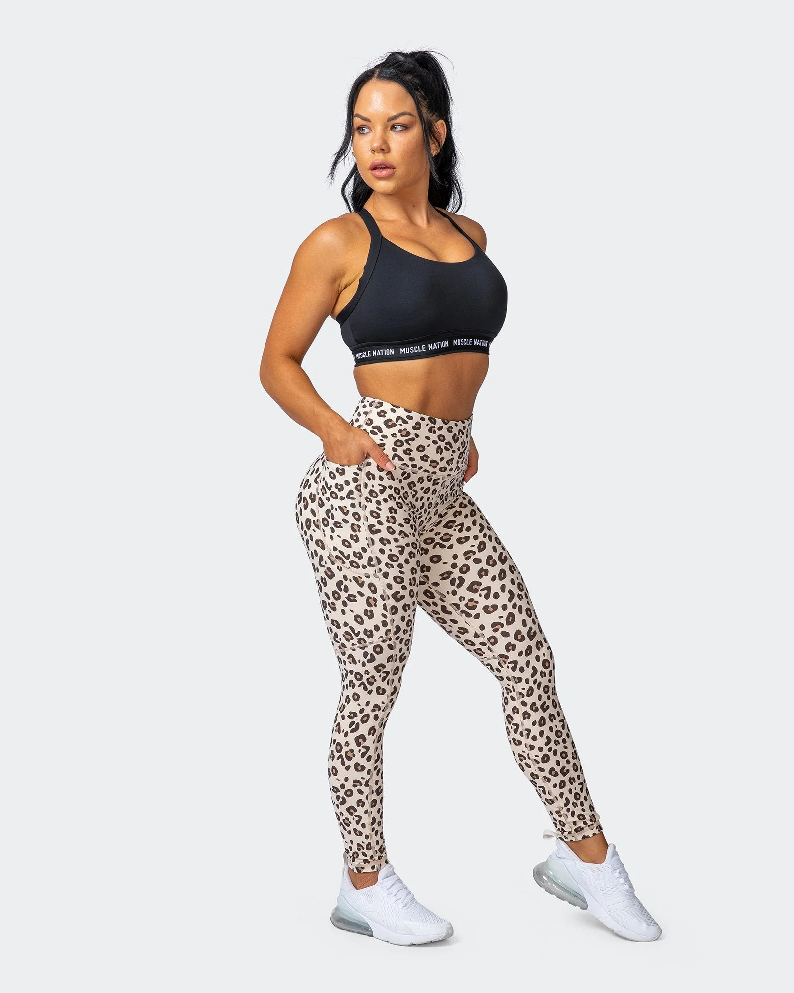 Superior Squat Pocket Ankle Length Leggings - Cheetah Print - Image 3