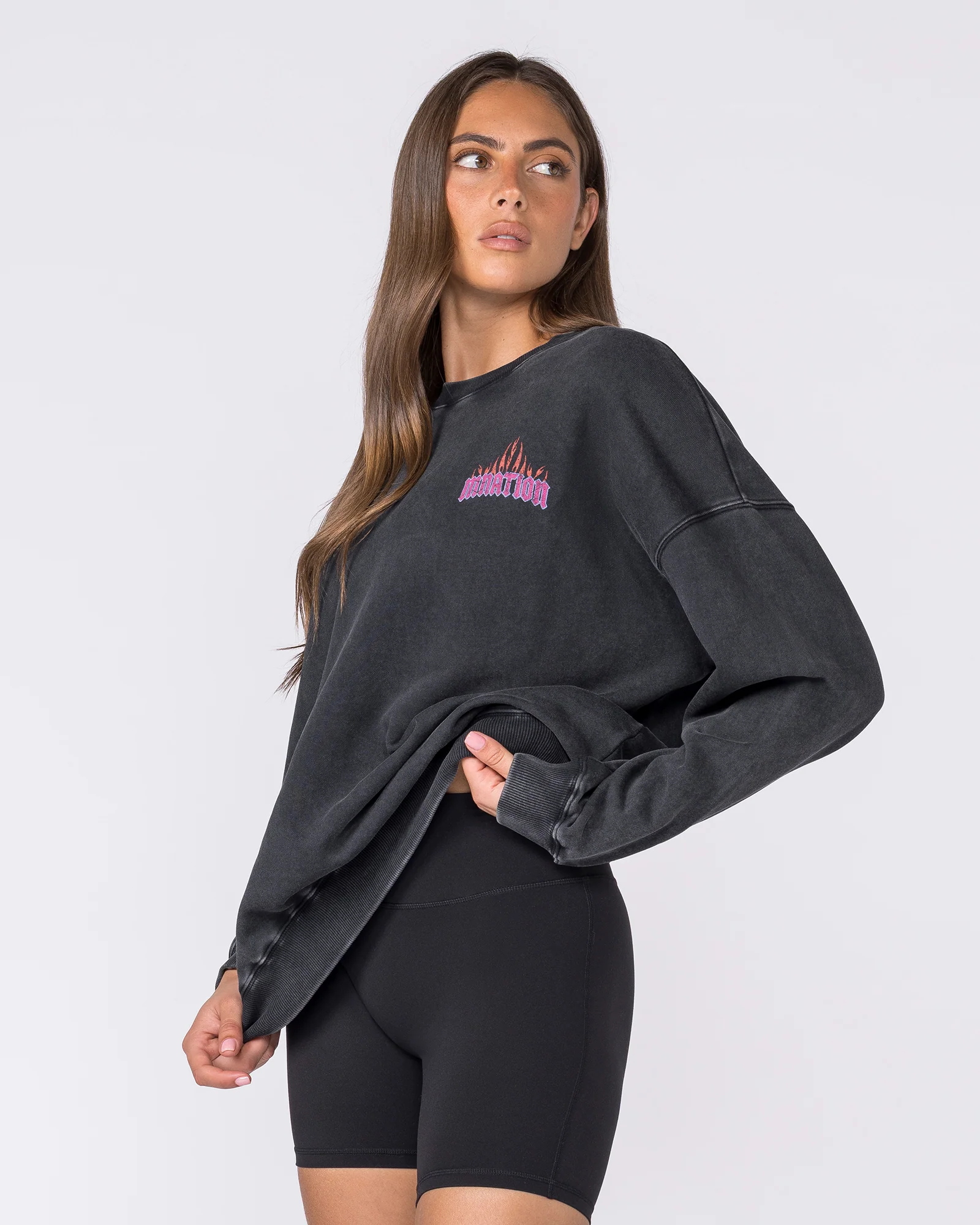 Surge Boxy Vintage Pullover - Washed Black - Image 3