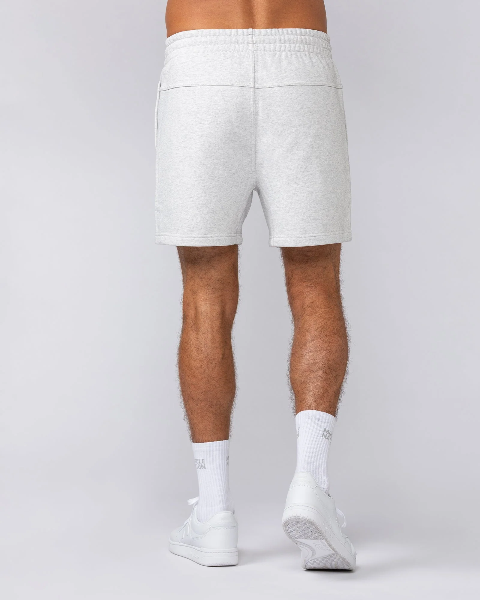 Sweat 5" Shorts - Snow Grey Marl - Image 4