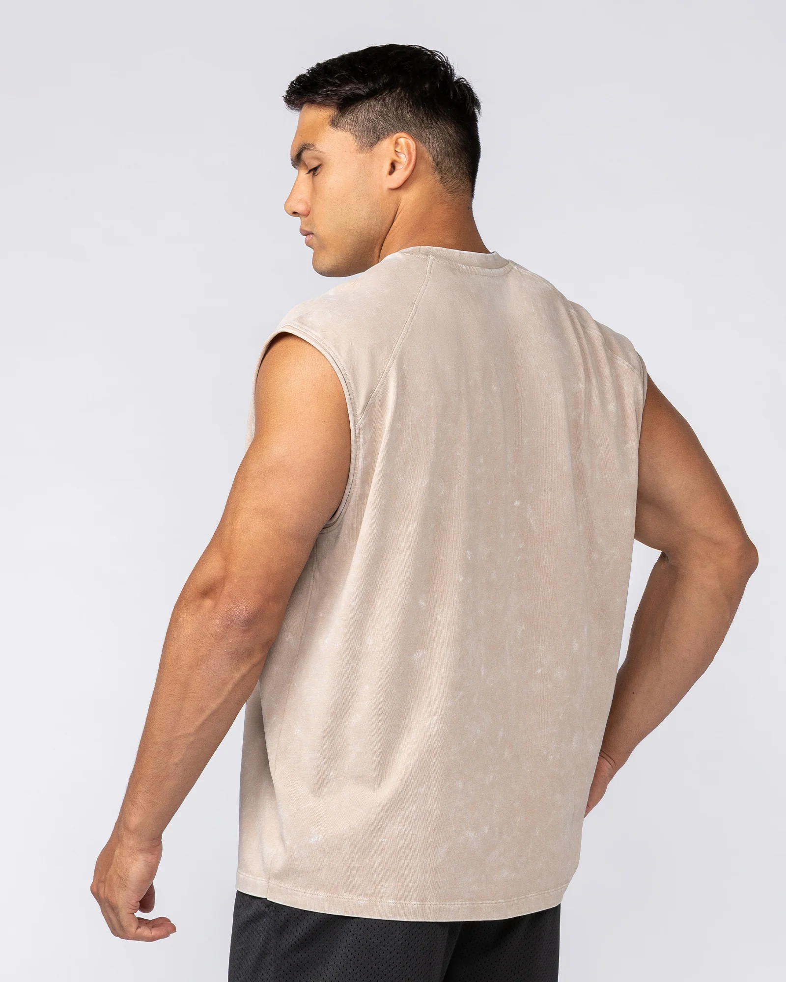 Take Flight Vintage Boxy Muscle Tank - Washed Beige - Image 3