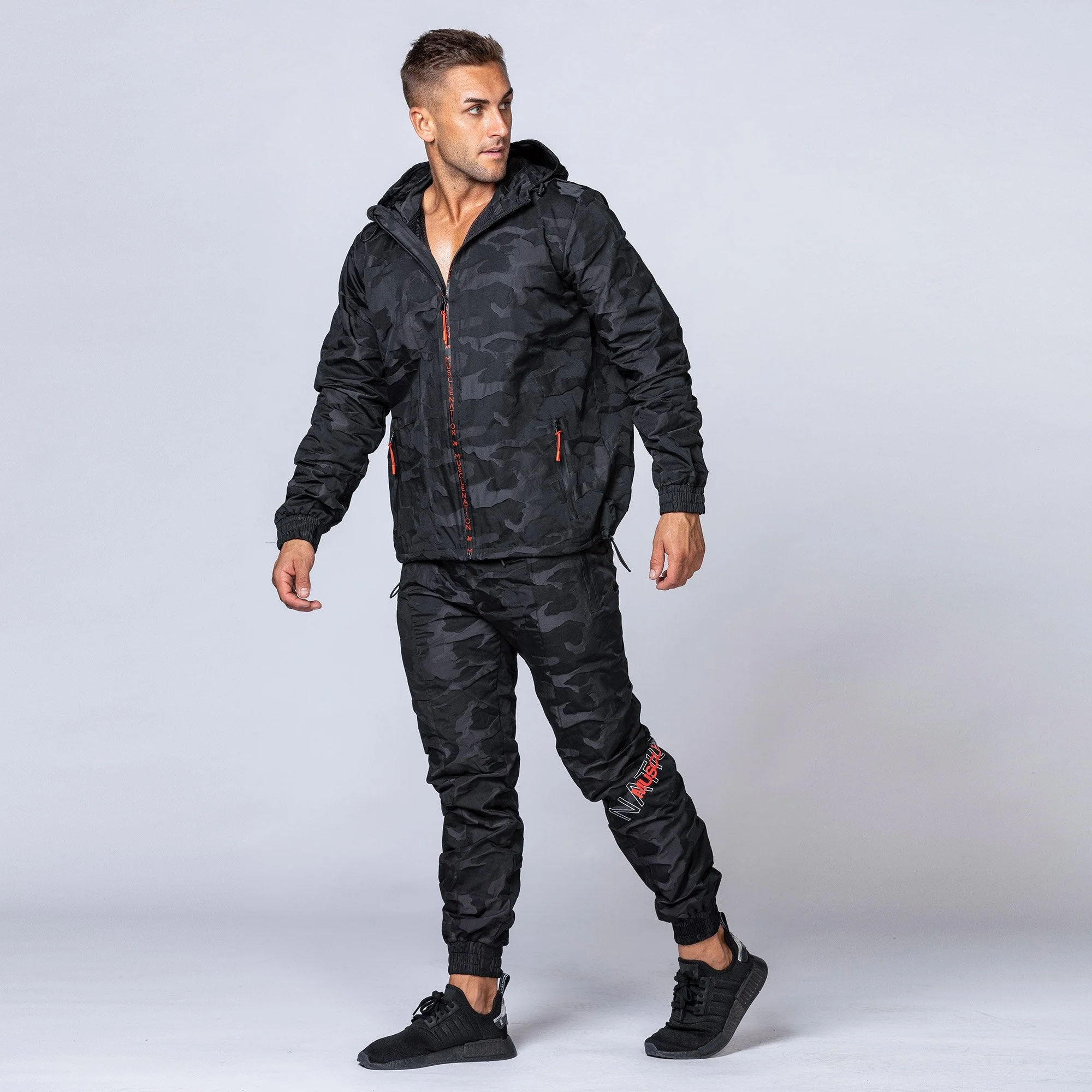 Unisex Tracksuit Pants - Black Camo - Image 4