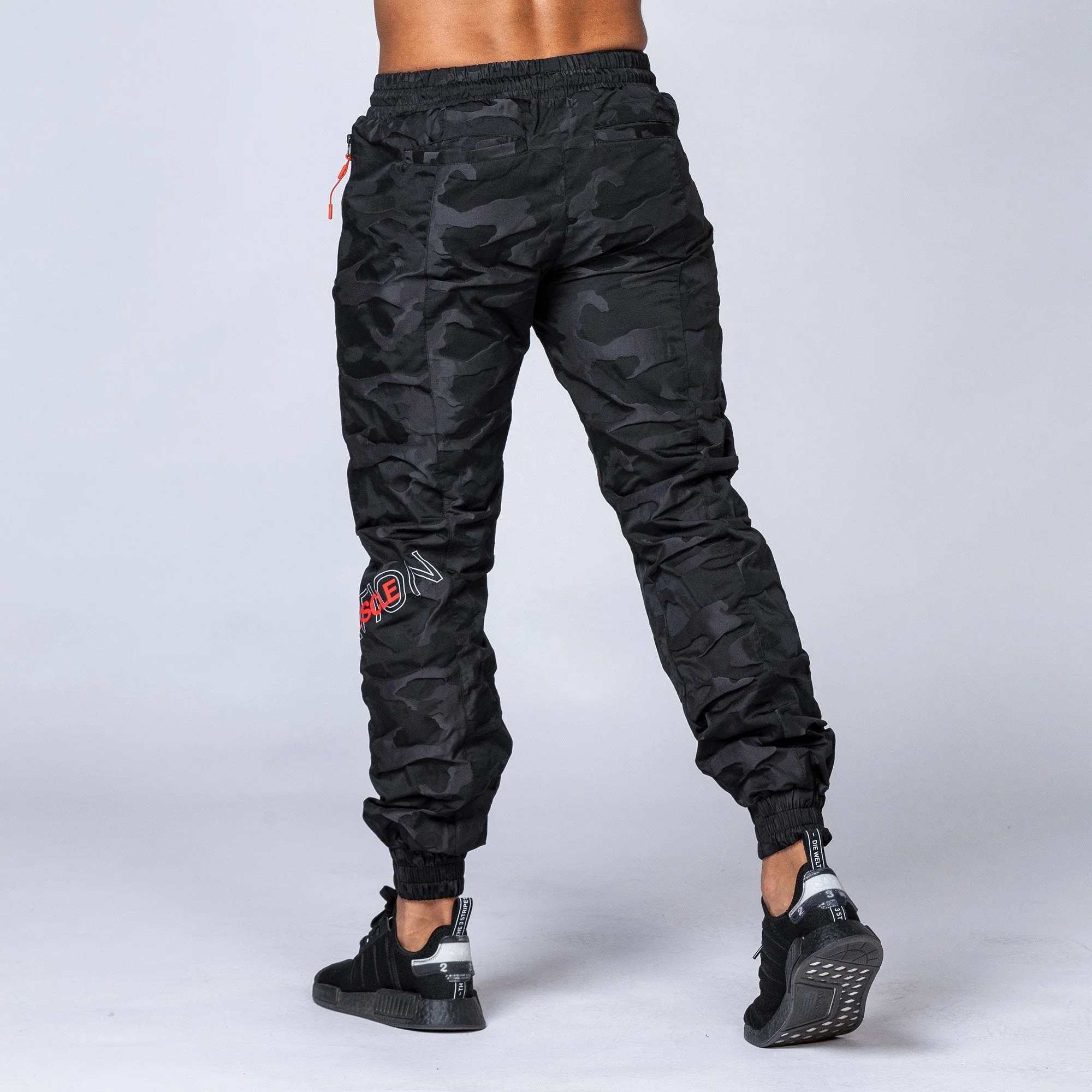 Unisex Tracksuit Pants - Black Camo - Image 6