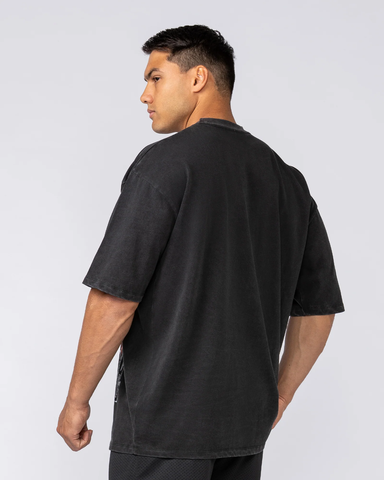 Unleashed Oversized Vintage Tee - Washed Black - Image 4