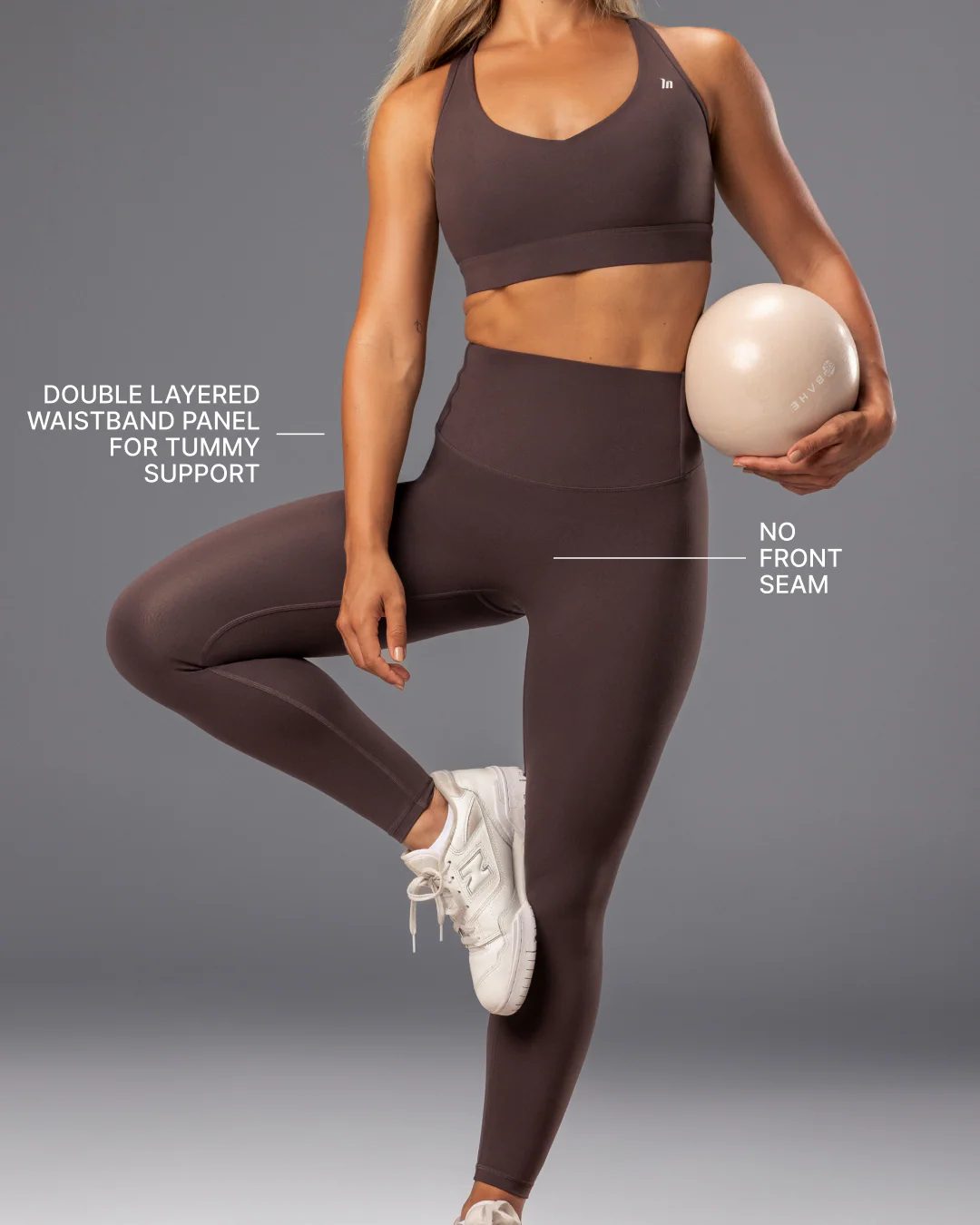 Unrivalled Bare Ankle Length Leggings - Cola - Image 3