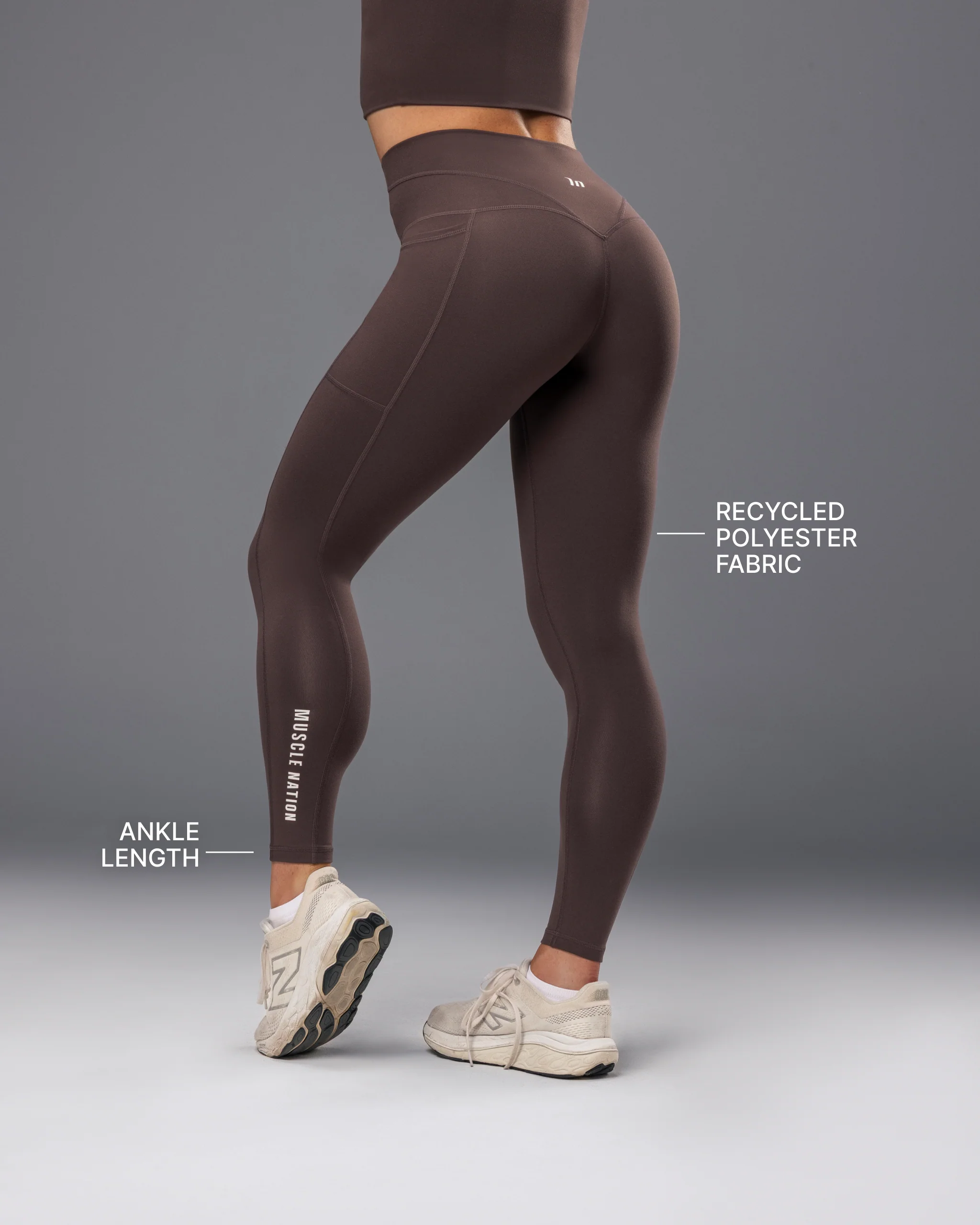 Unrivalled Everyday Pocket Ankle Leggings - Cola - Image 4