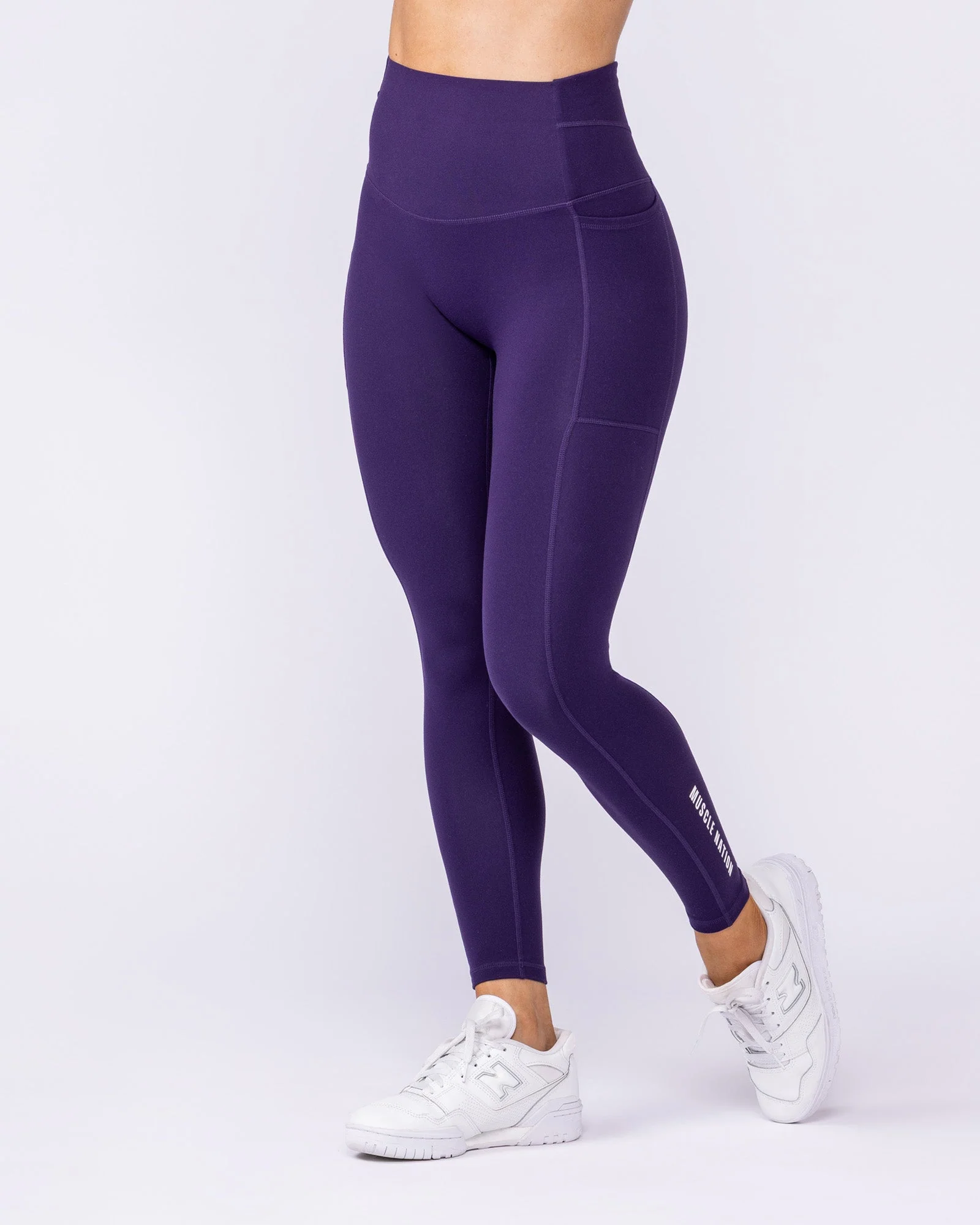 Unrivalled Everyday Pocket Ankle Leggings - Dark Purple - Image 2