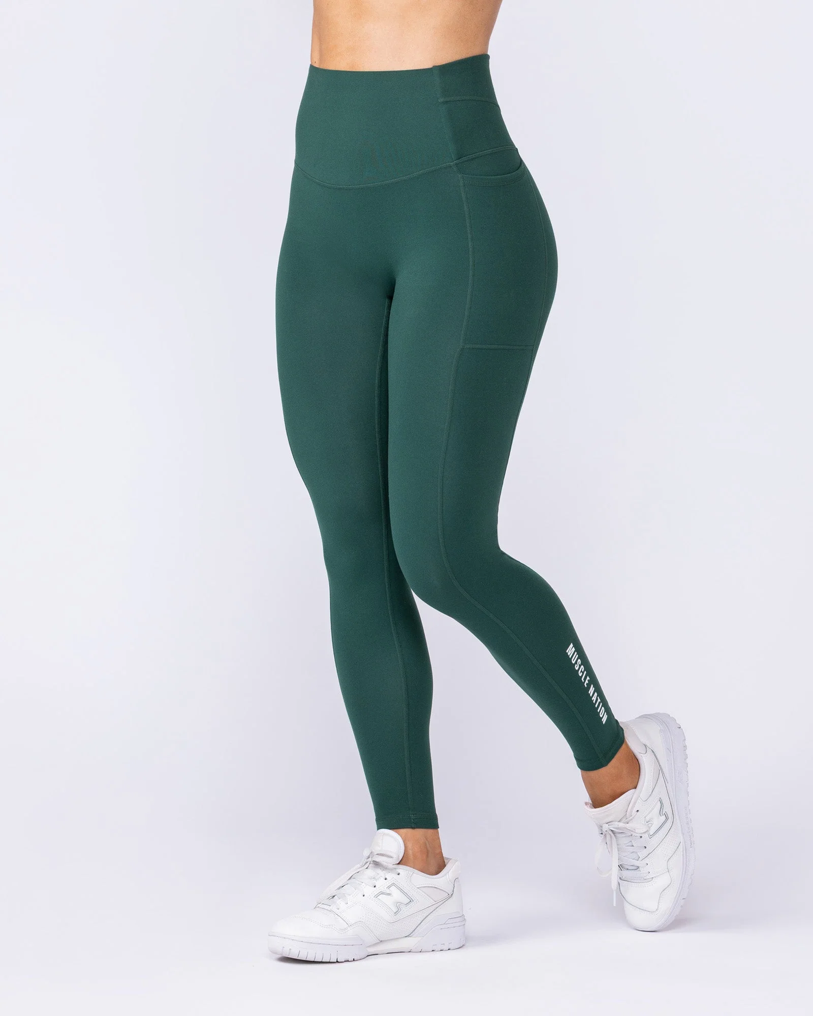Unrivalled Everyday Pocket Ankle Leggings - Forest Green - Image 2