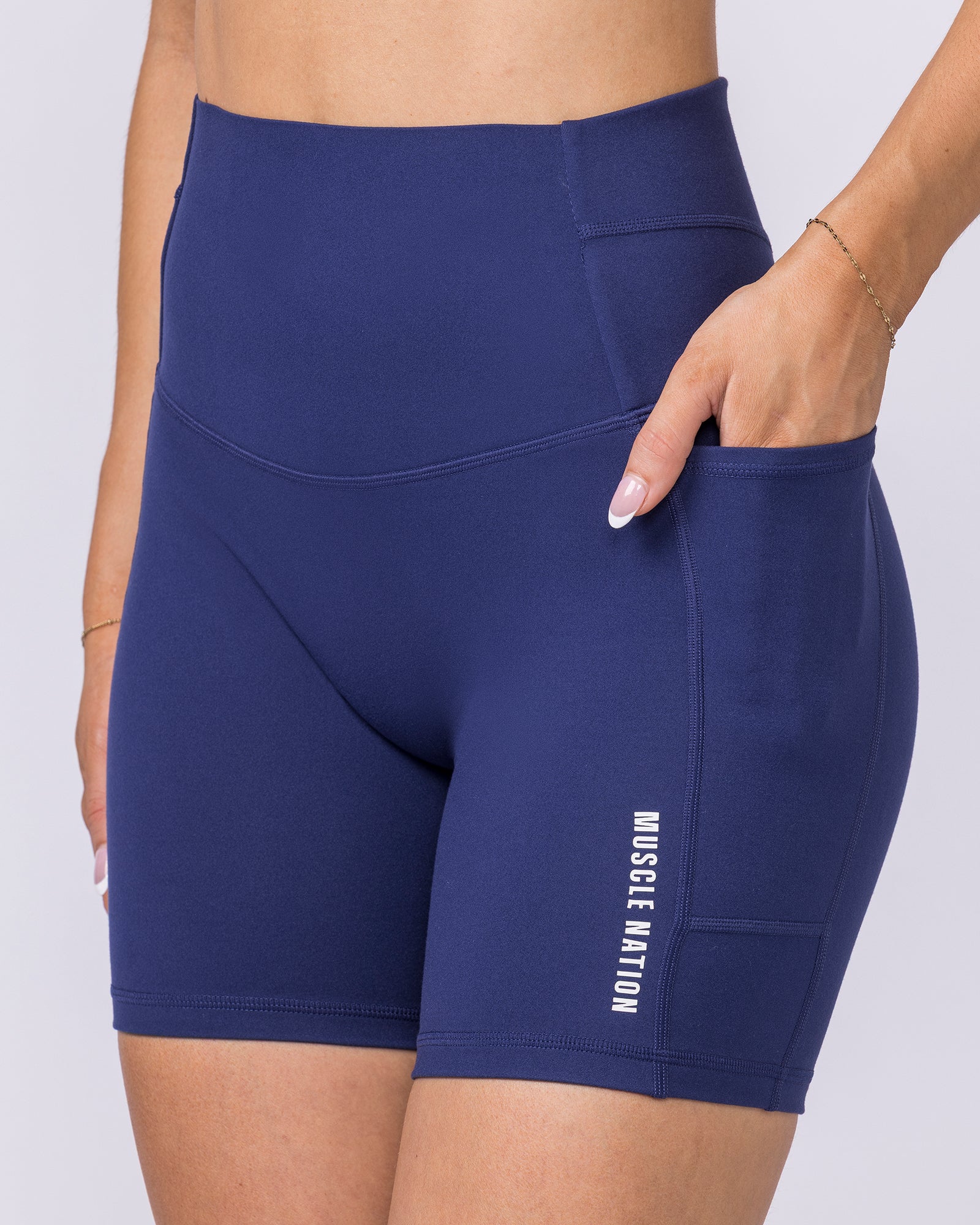 Unrivalled Everyday Pocket Bike Shorts - Classic Navy - Image 7