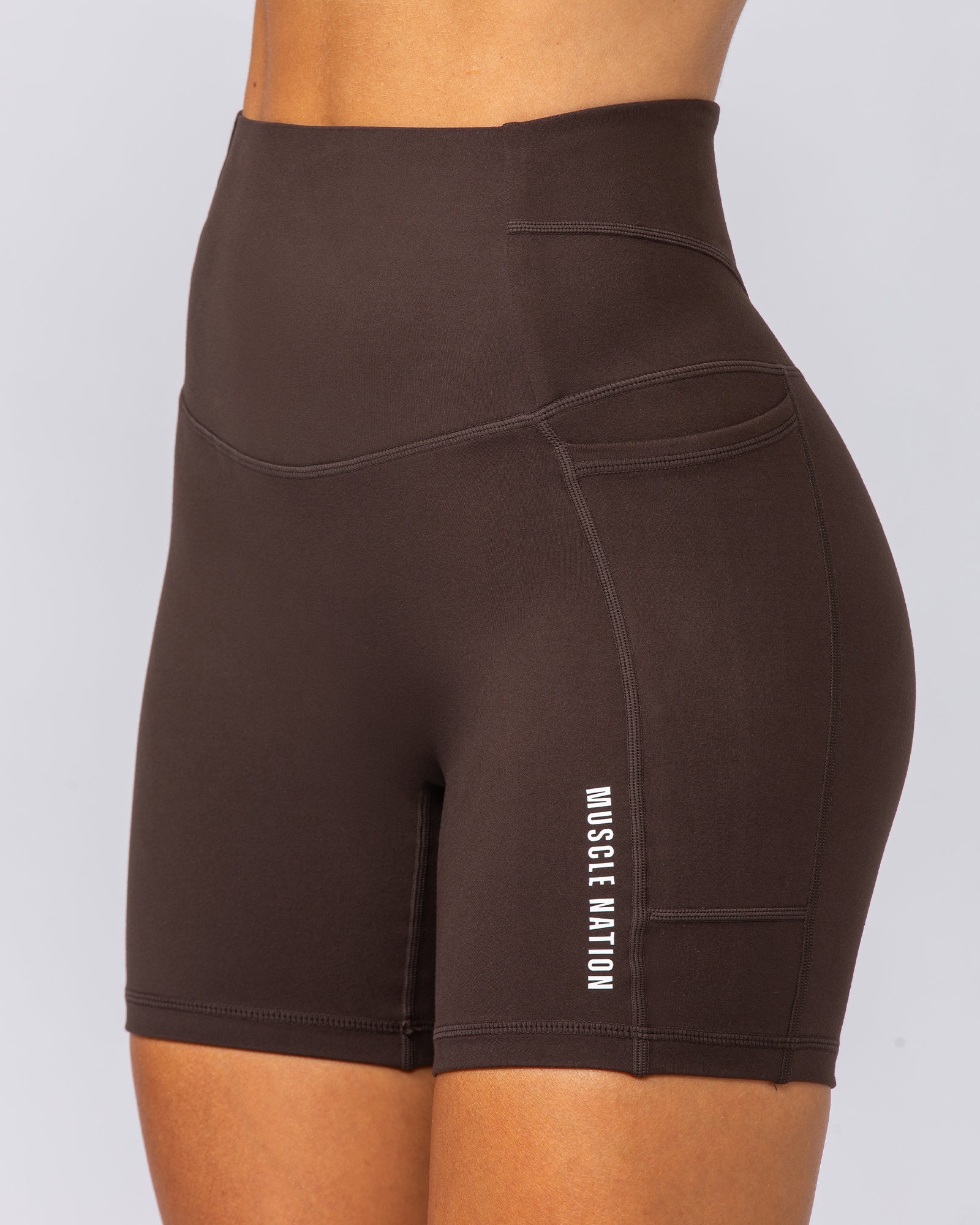 Unrivalled Everyday Pocket Bike Shorts - Cocoa - Image 8