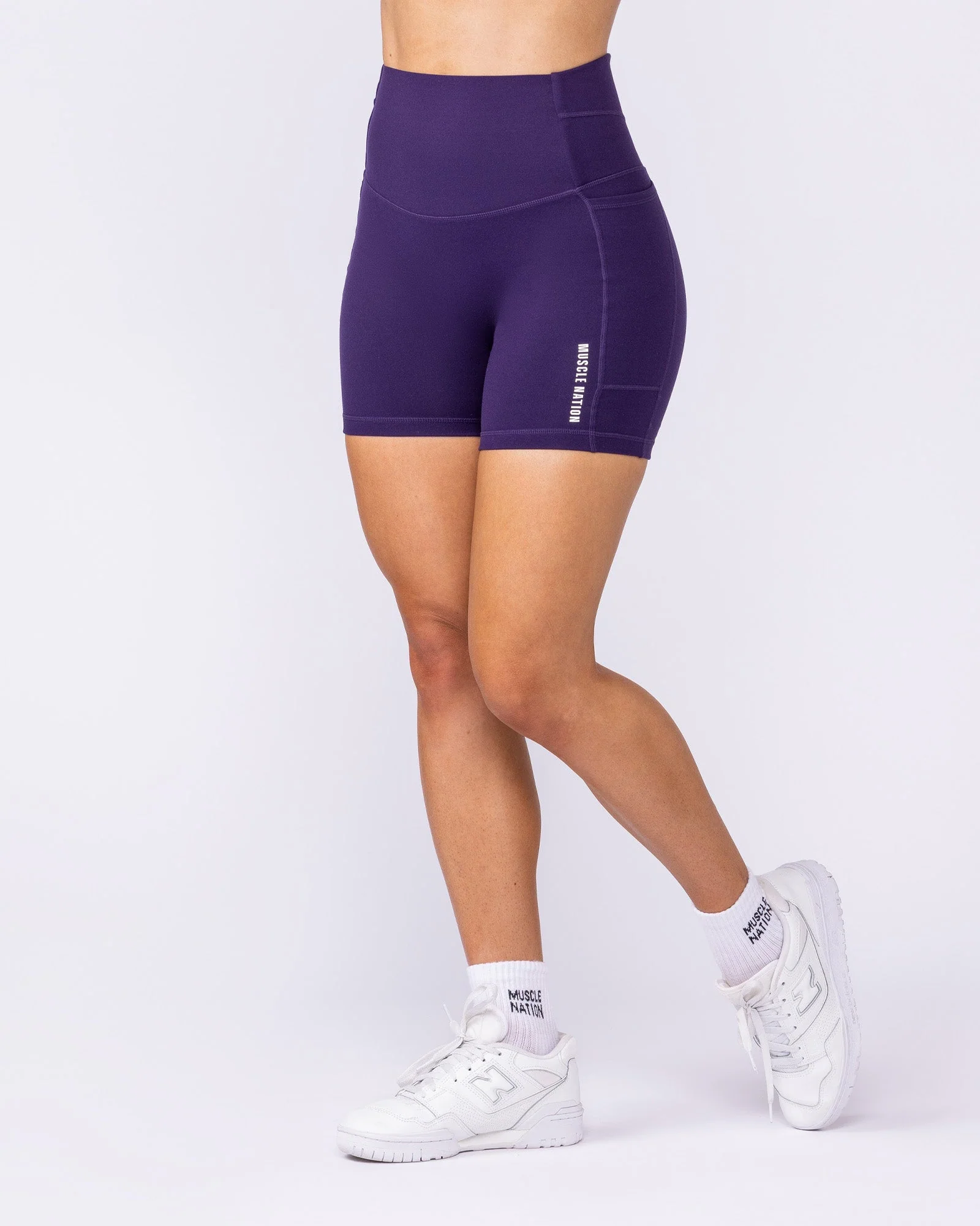 Unrivalled Everyday Pocket Bike Shorts - Dark Purple - Image 3