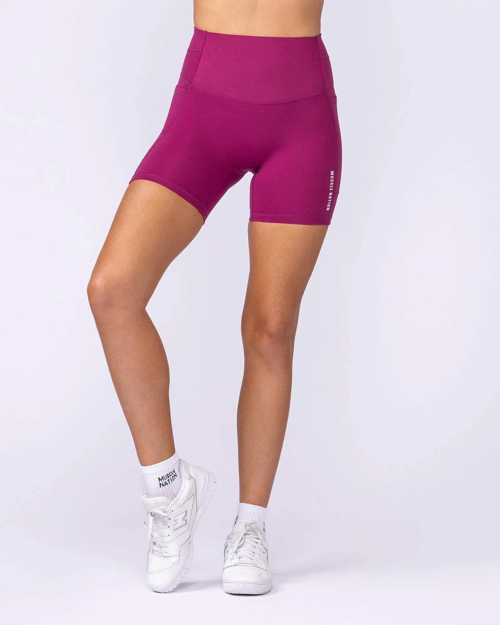 Unrivalled Everyday Pocket Bike Shorts - Raspberry Quartz - Image 3