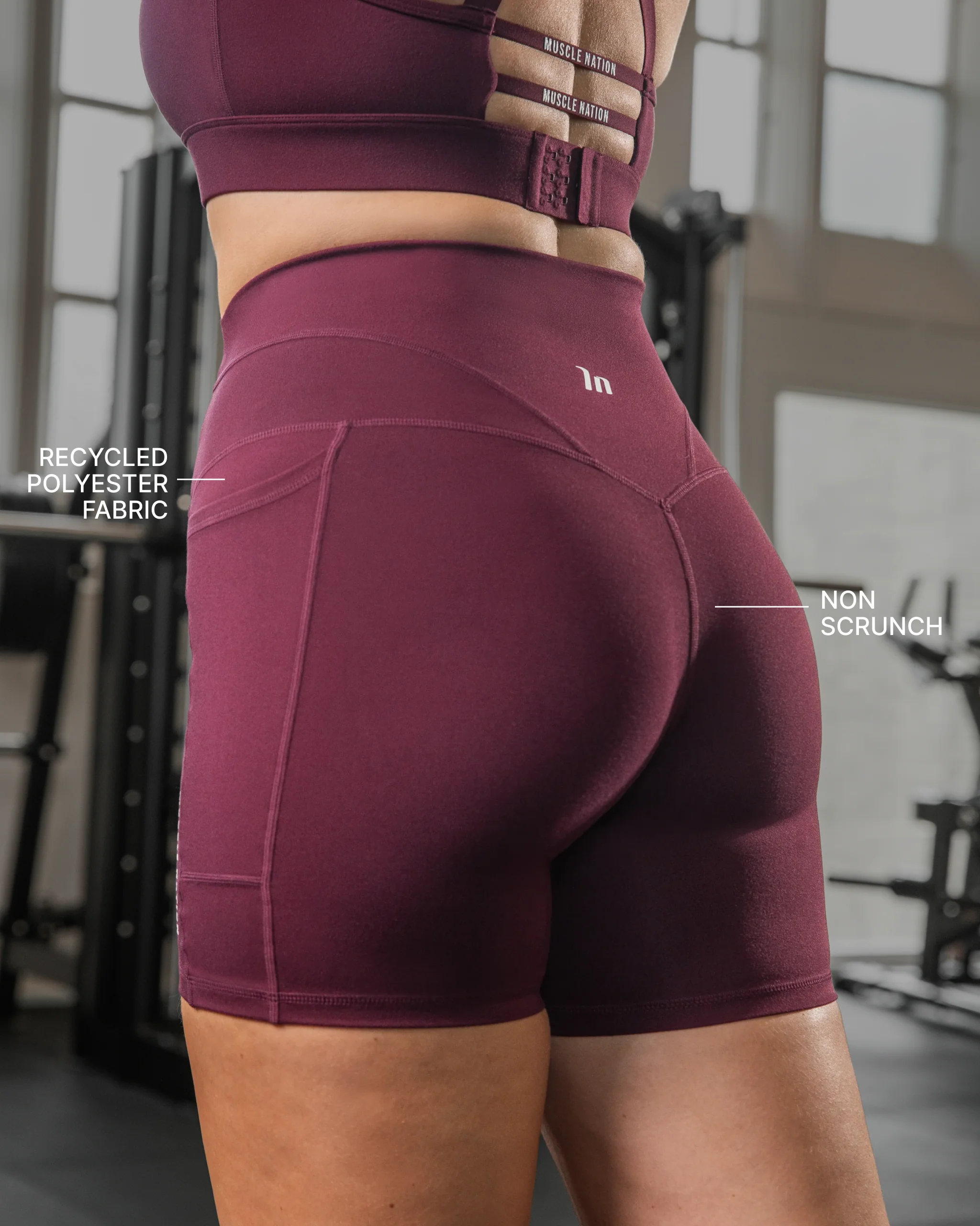 Unrivalled Everyday Pocket Bike Shorts - Sangria - Image 2