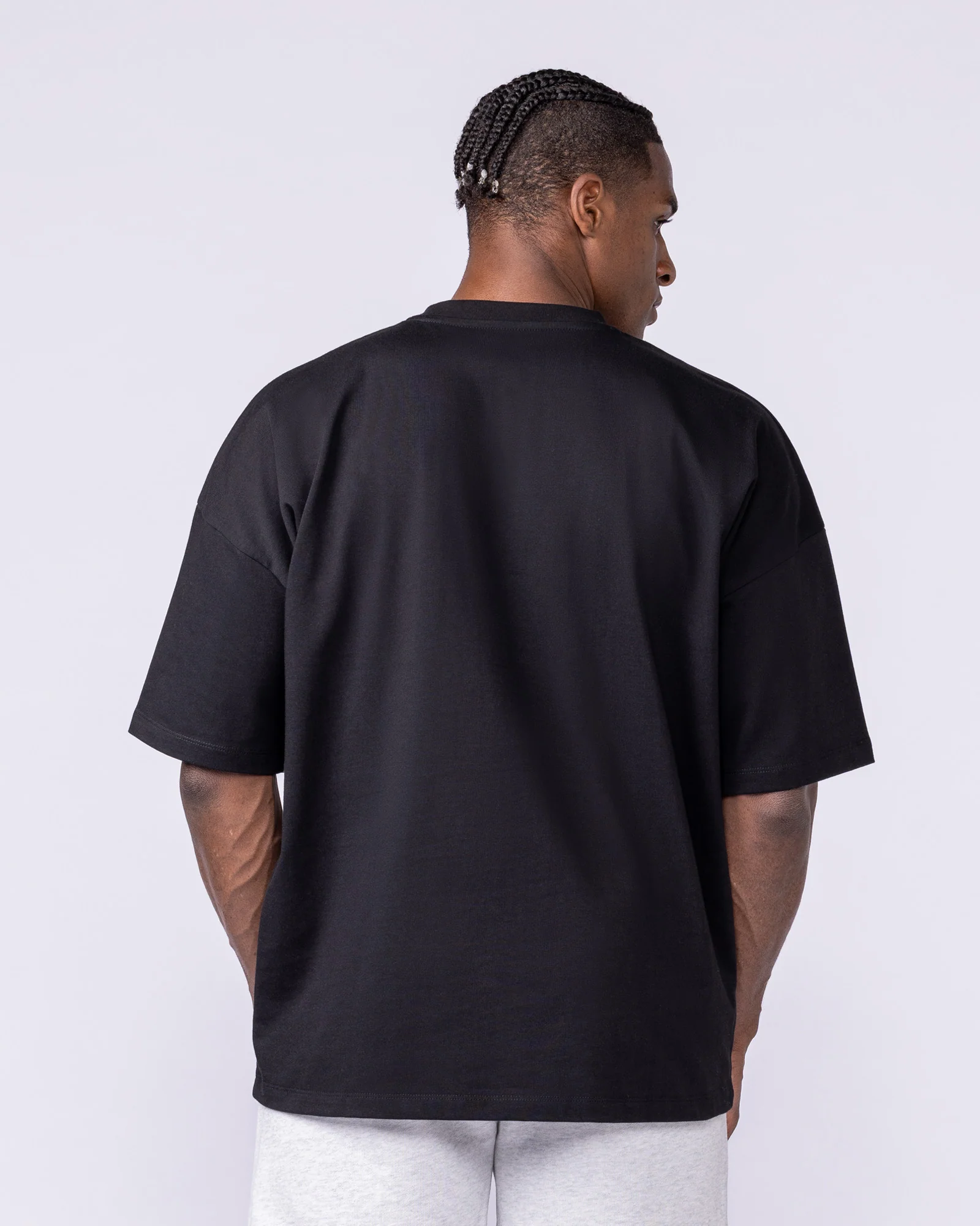 Varsity Oversized Boxy Tee - Black - Image 4