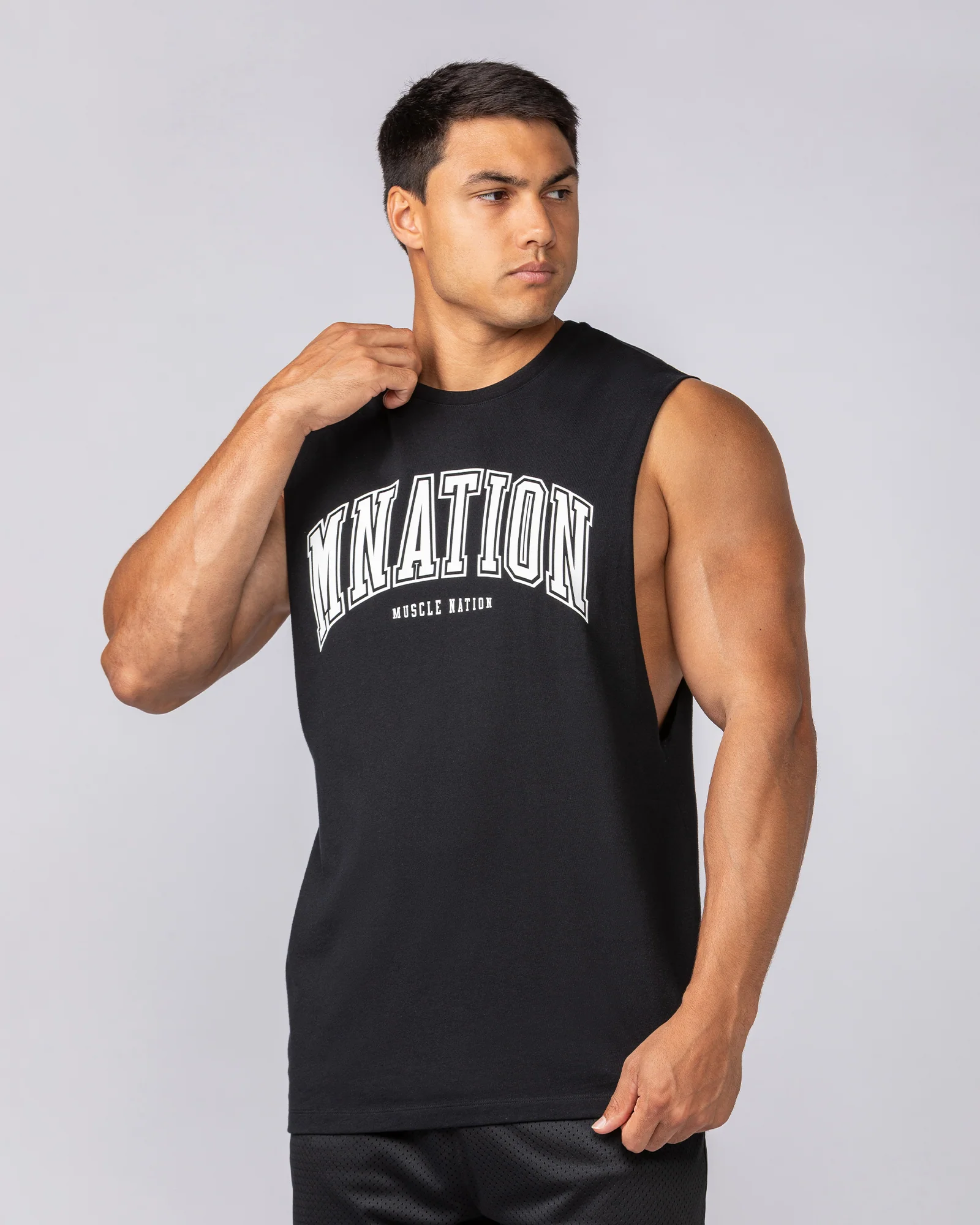Varsity Training Drop Arm Tank - Black - Image 2