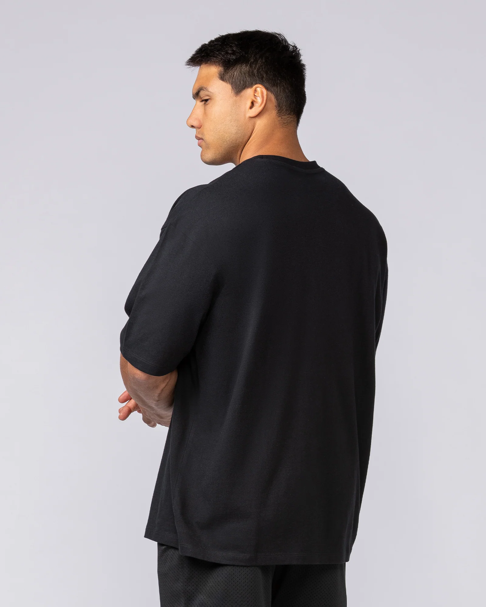 Varsity Training Oversized Tee - Black - Image 3