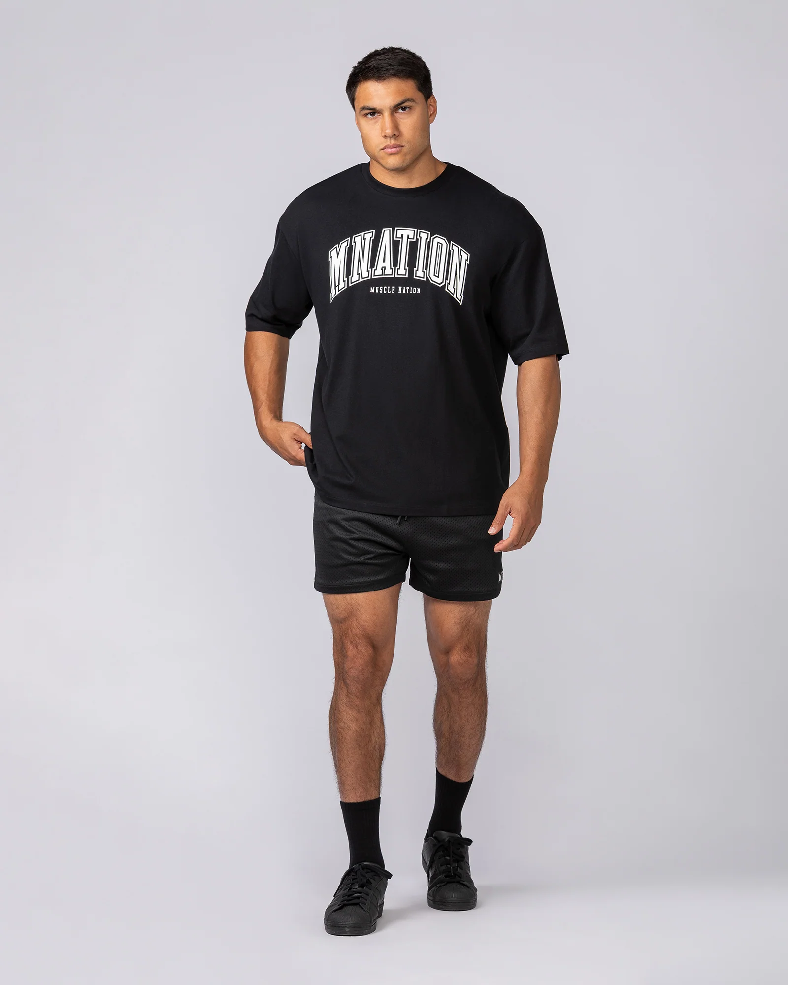 Varsity Training Oversized Tee - Black - Image 5