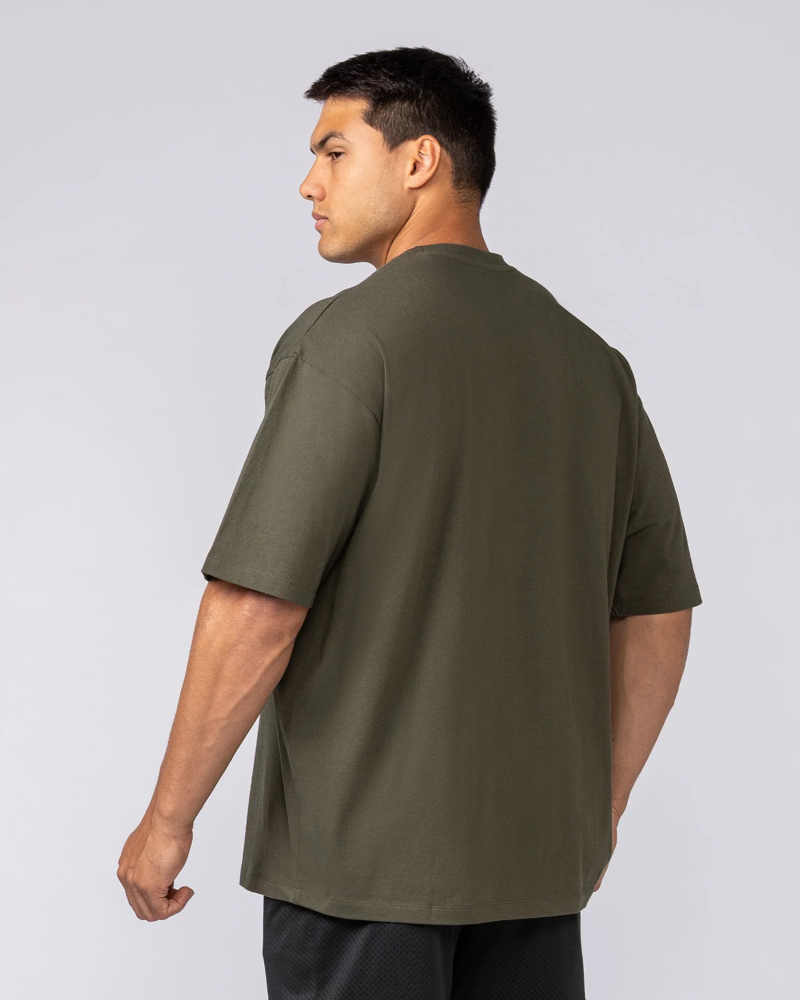 Varsity Training Oversized Tee - Dark Khaki - Image 3