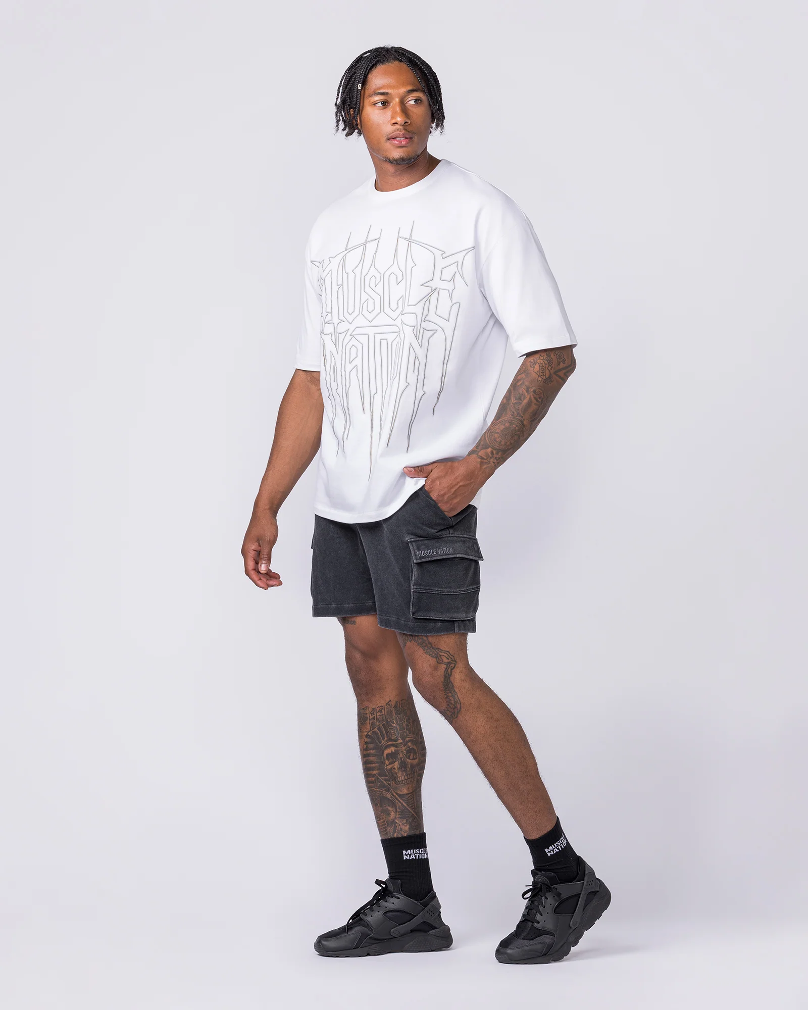 Weekender Vintage Cargo 5" Shorts - Washed Black - Image 8