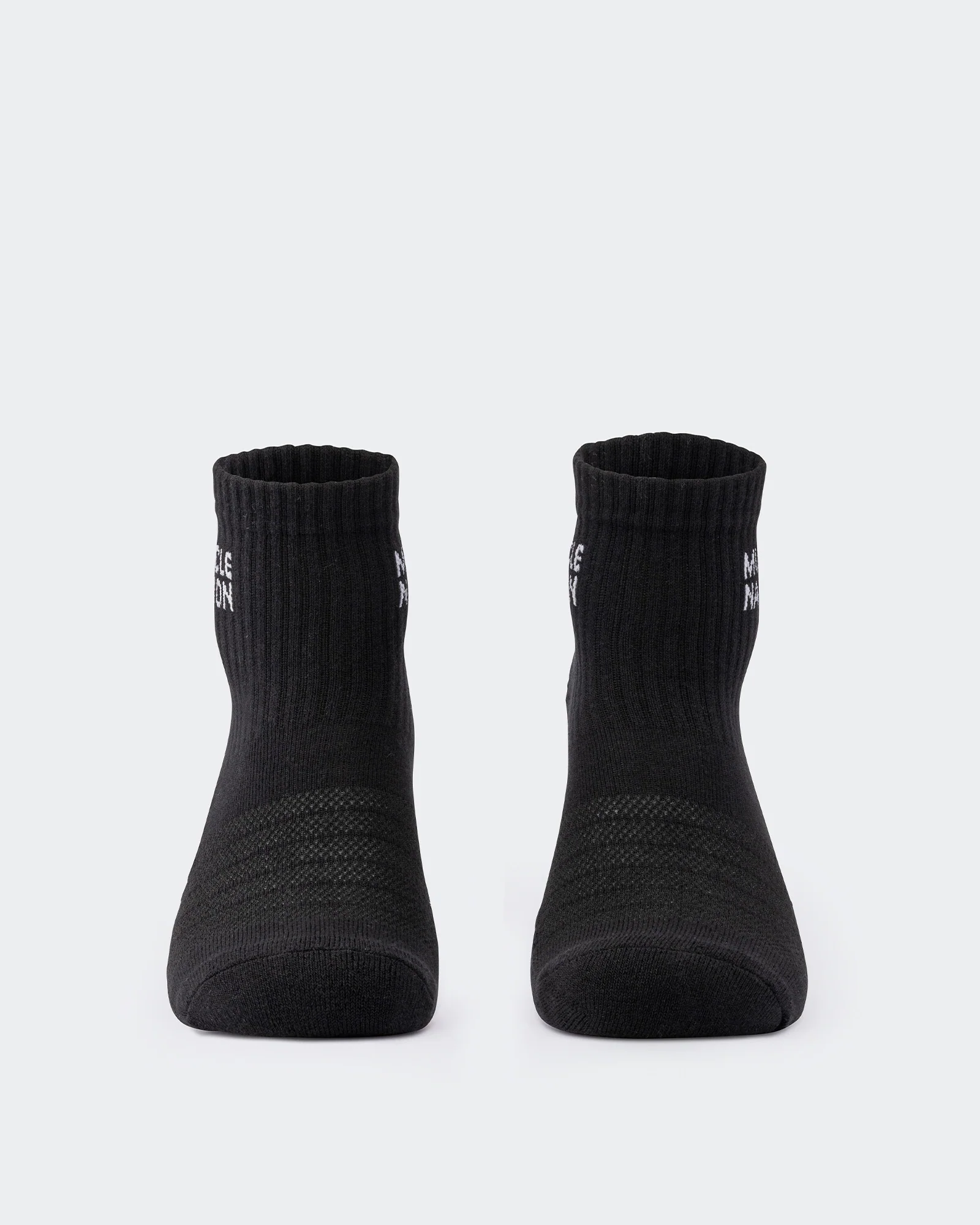 Womens 1/4 Crew Sock (2X Pack) - Black / White - Image 5