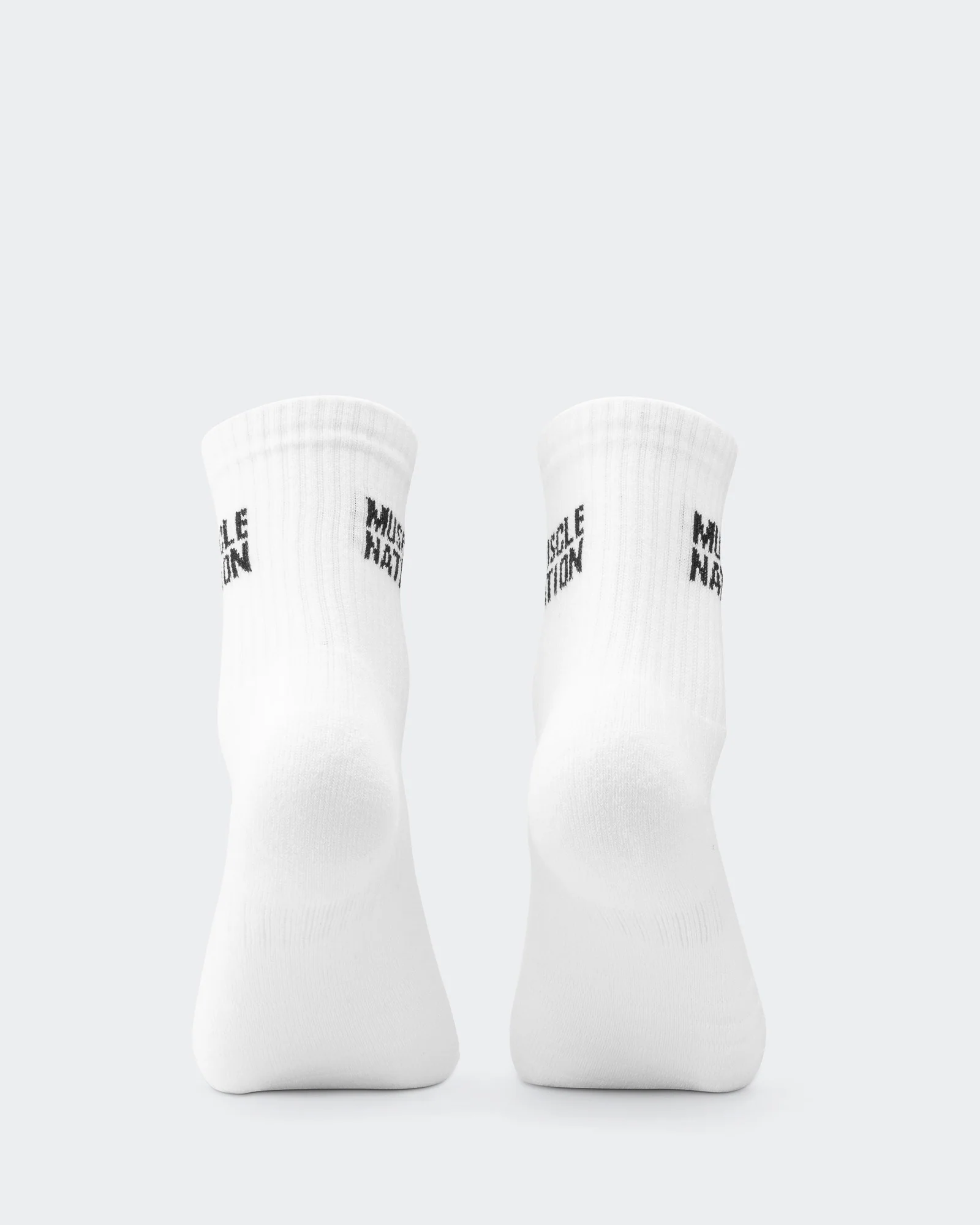 Womens Essential Crew Socks (2x Pack) - White - Image 2