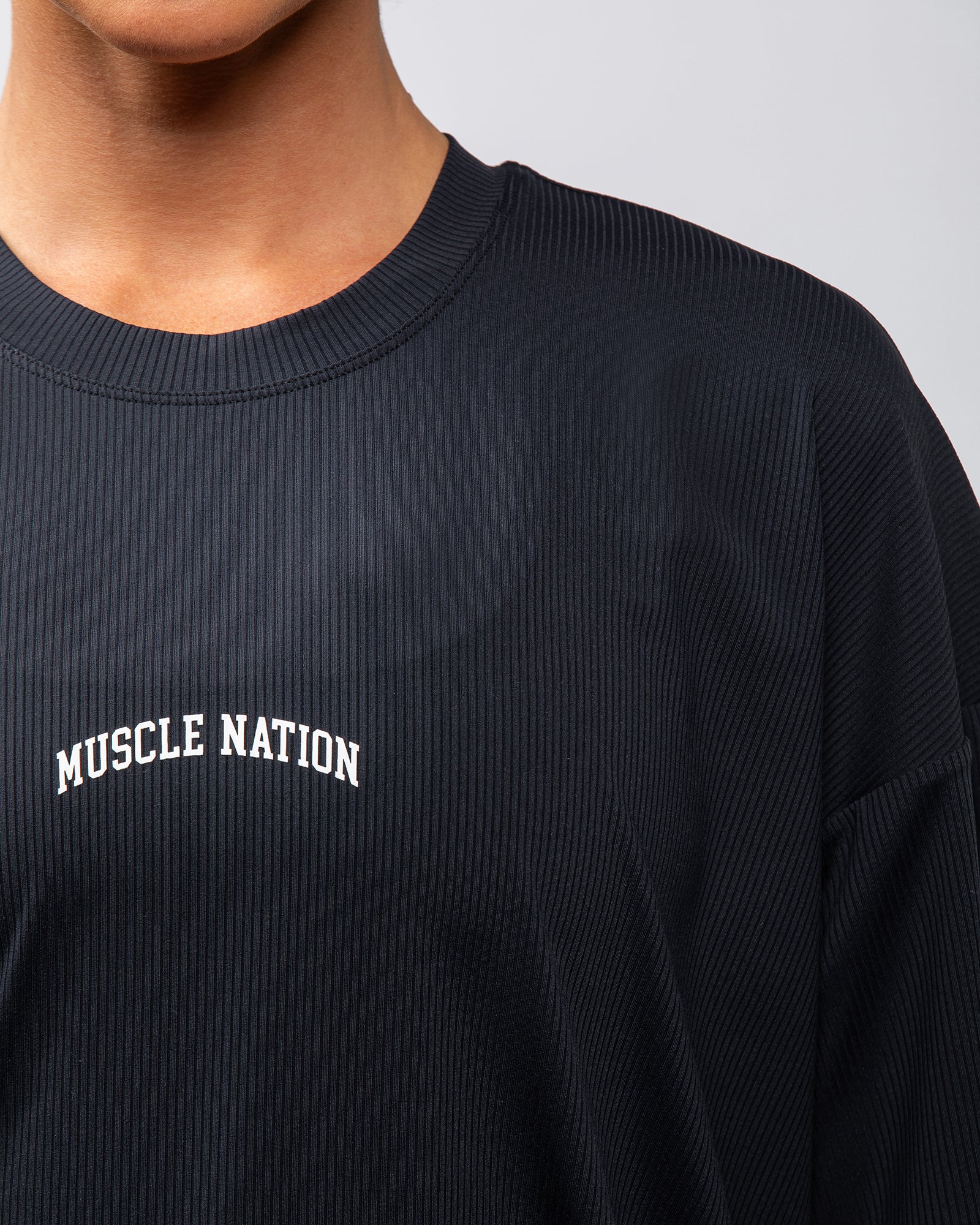 Relaxed Rib Training Tee - Black - Image 3