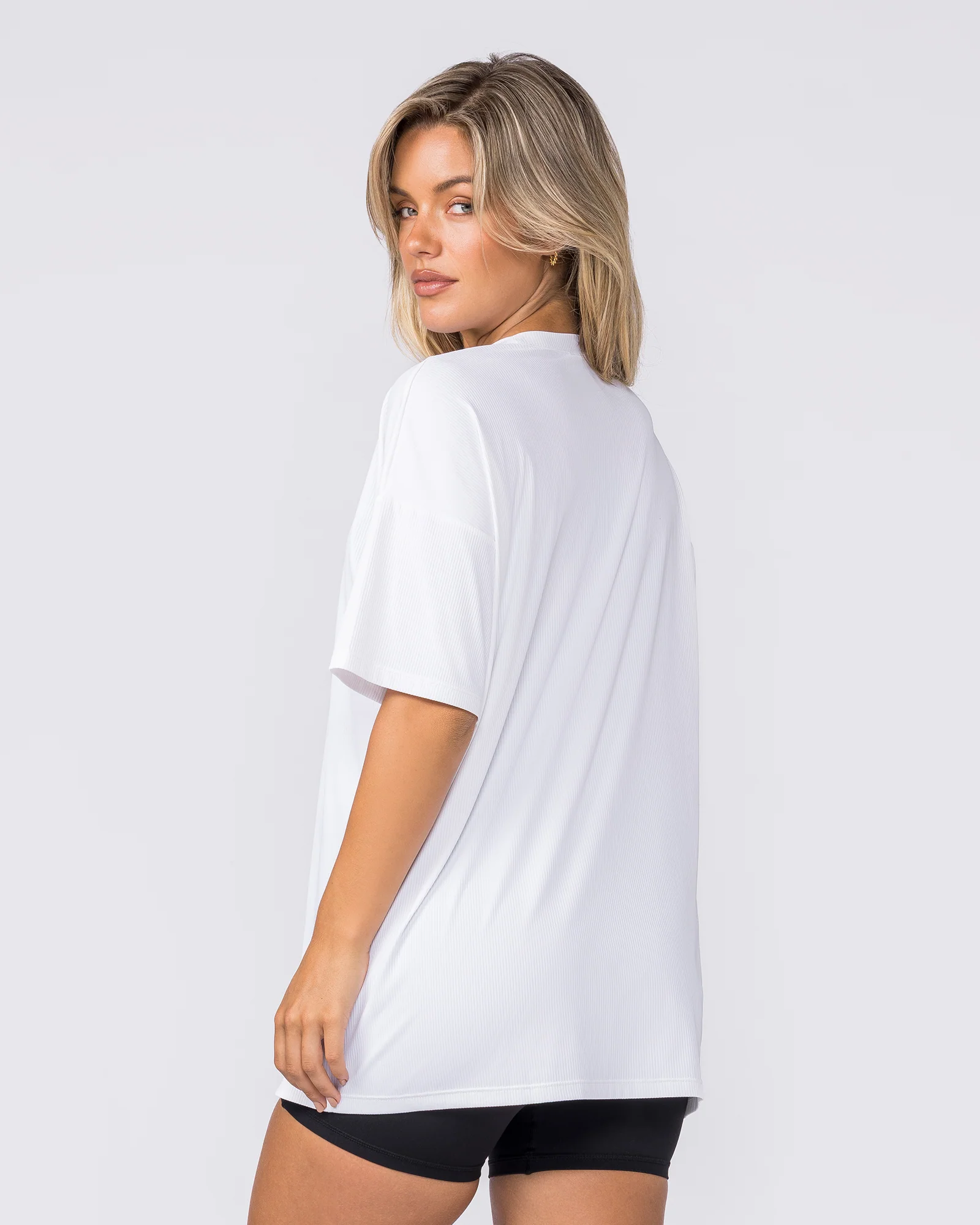 Relaxed Rib Training Tee - White - Image 3
