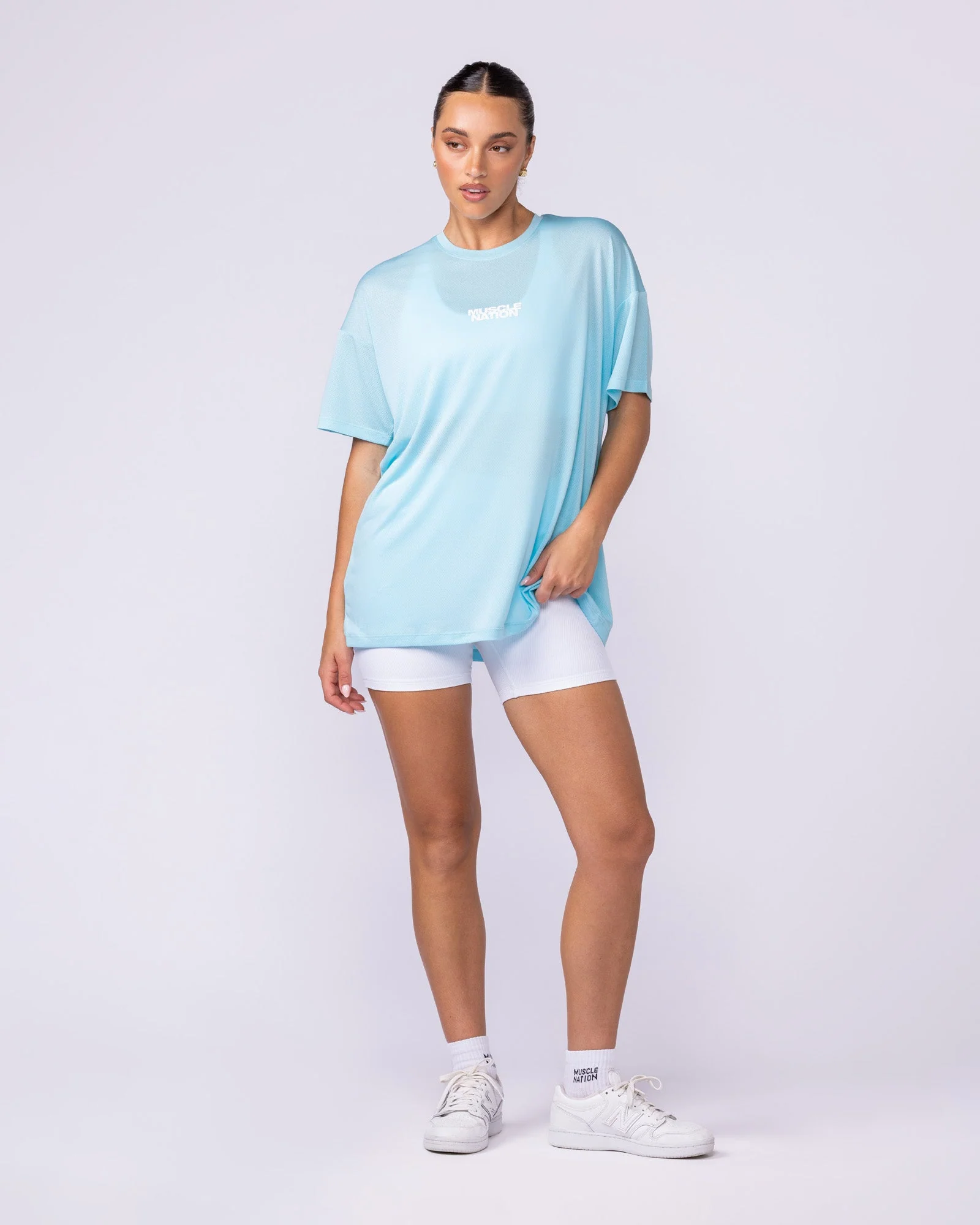 Womens Relaxed Training Tee - Lagoon - Image 5