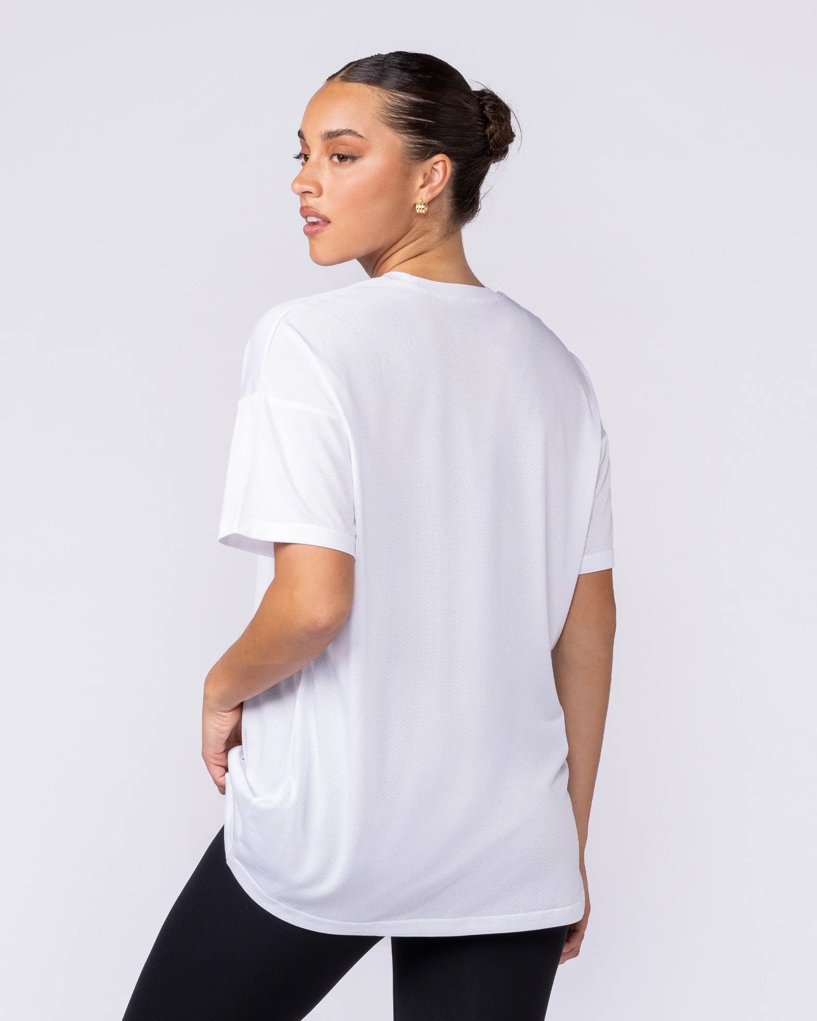 Womens Relaxed Training Tee - White - Image 2
