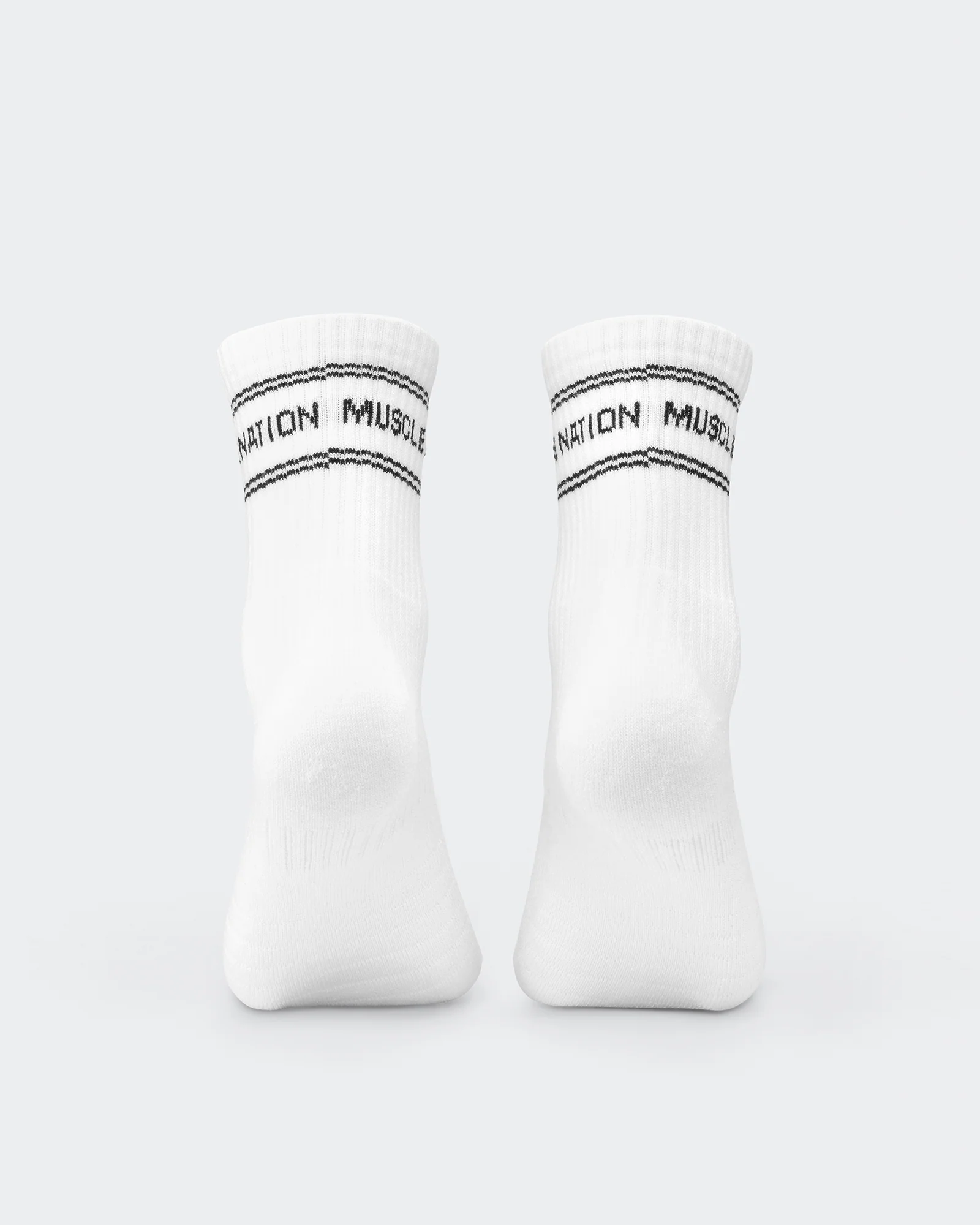 Womens Stripe Crew Sock (2x Pack) - White - Image 5
