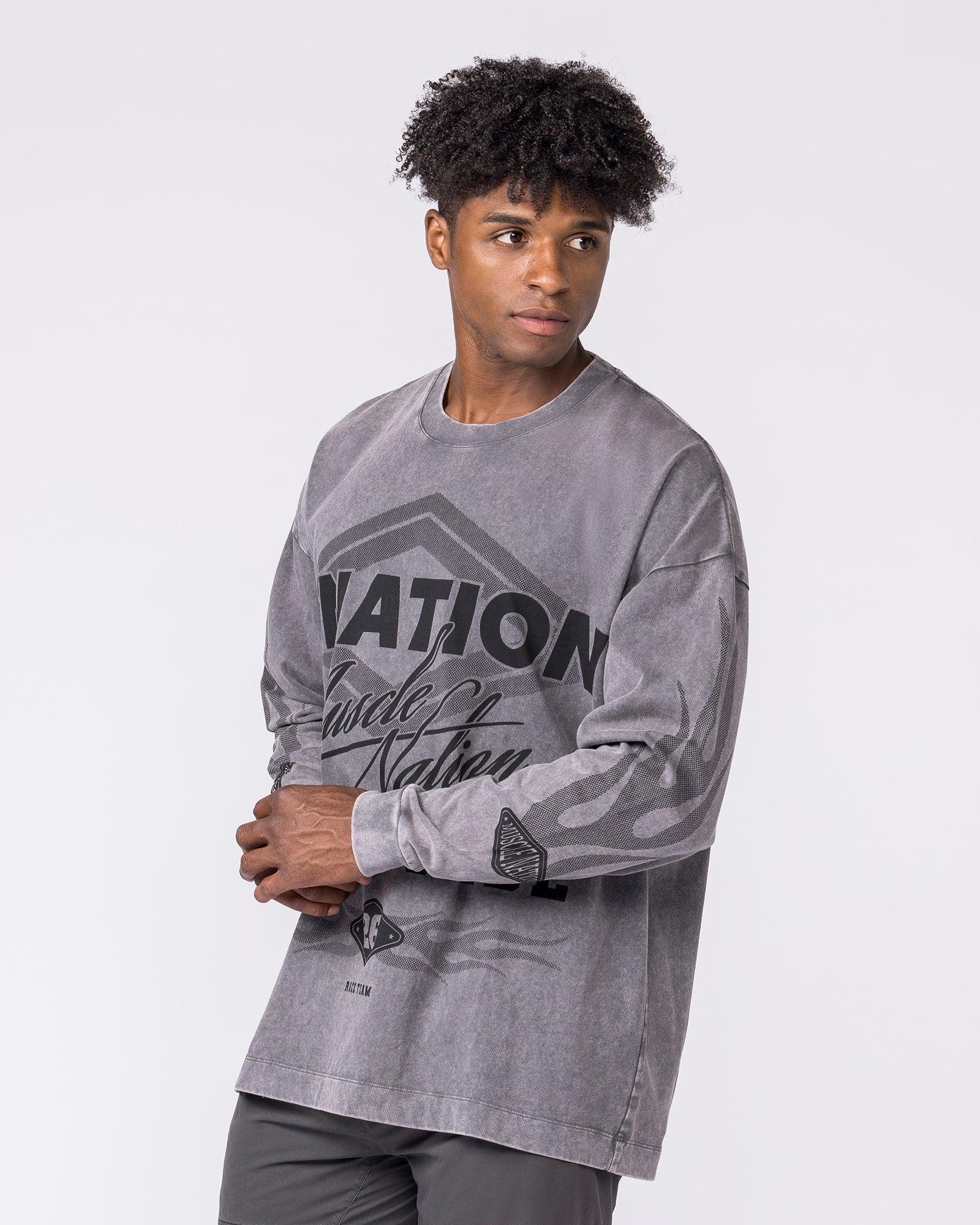 Worldwide Racing Long Sleeve Vintage Tee - Washed Tornado - Image 4
