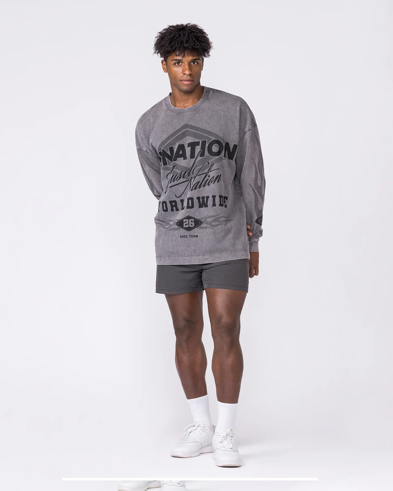 Worldwide Racing Long Sleeve Vintage Tee - Washed Tornado - Image 6