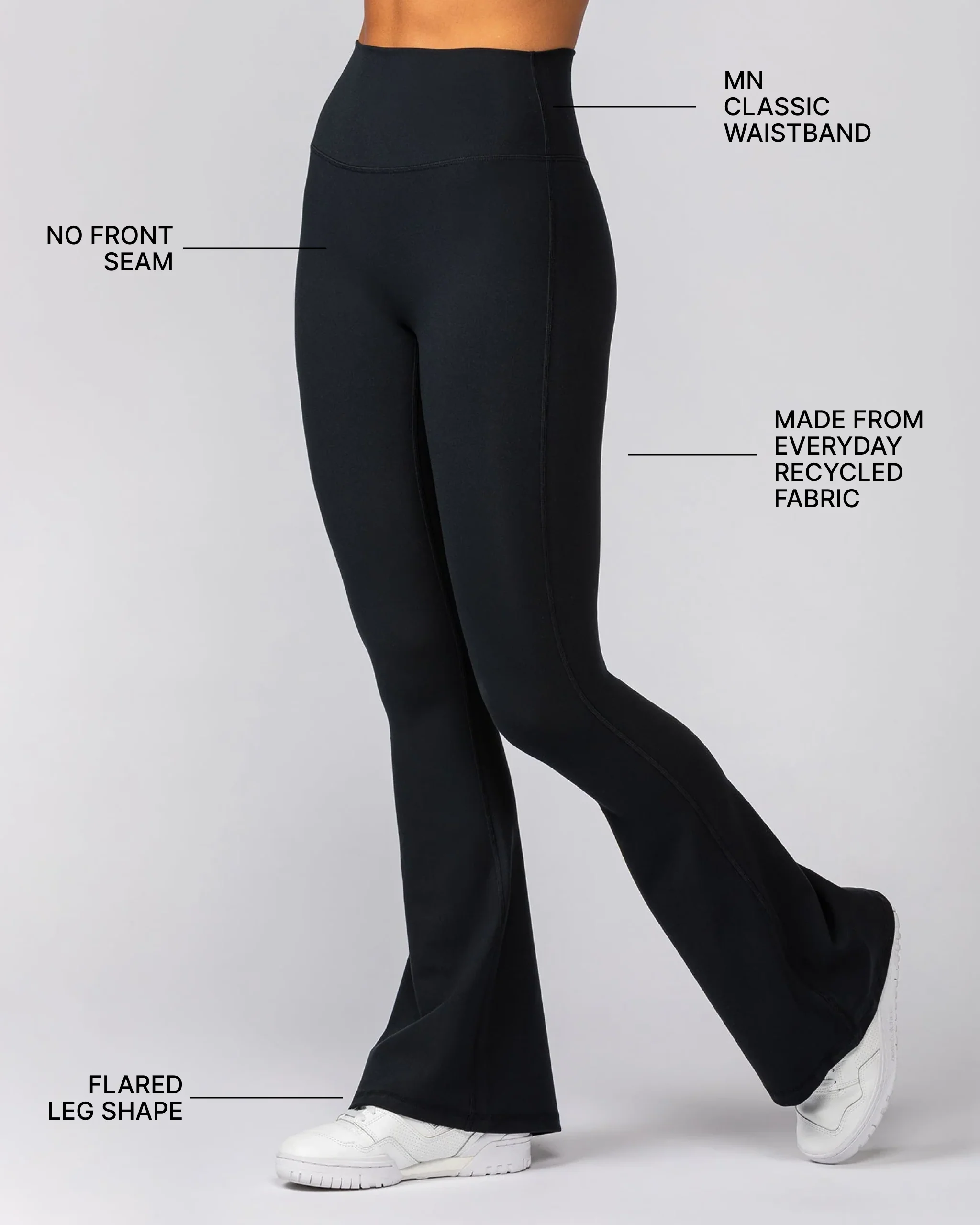 Zero Rise Everyday Flare Leggings - Black - Image 2